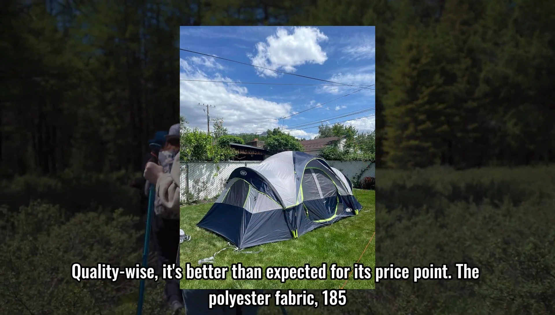 Close-up image highlighting the durable polyester fabric.