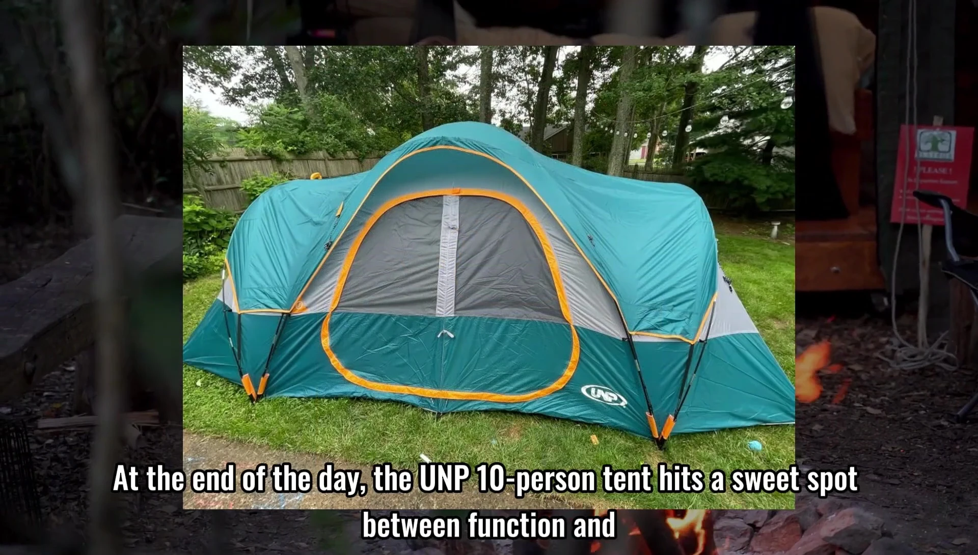 Overall shot of the tent emphasizing its spaciousness and functionality.