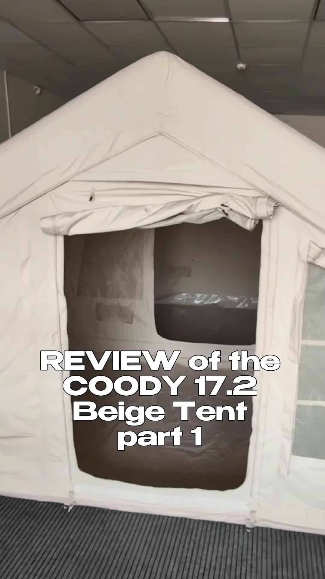 Overall view of the beige Cody tent