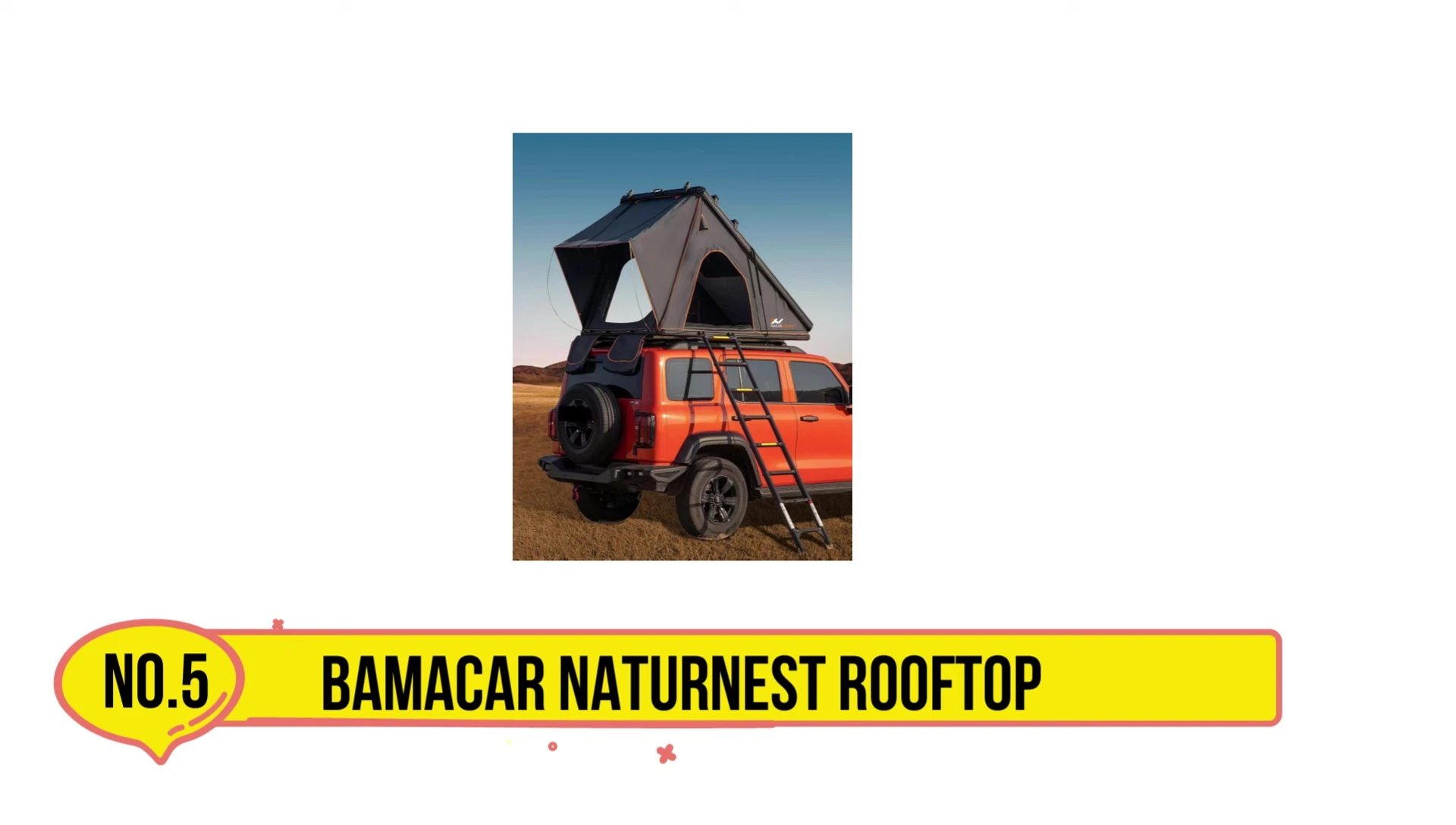Bamakar Naterist Rooftop Tent closed