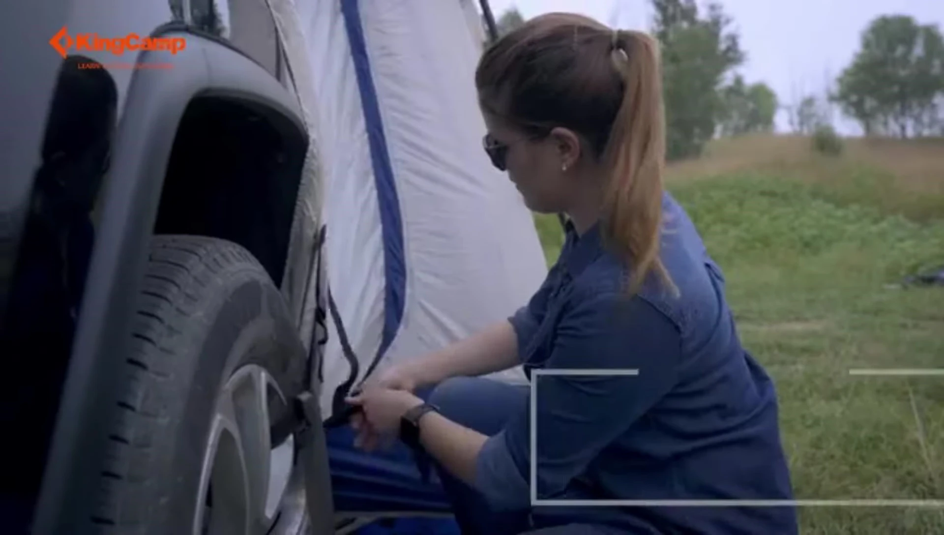 Close-up of King Camp Melie Plus SUV Tent material