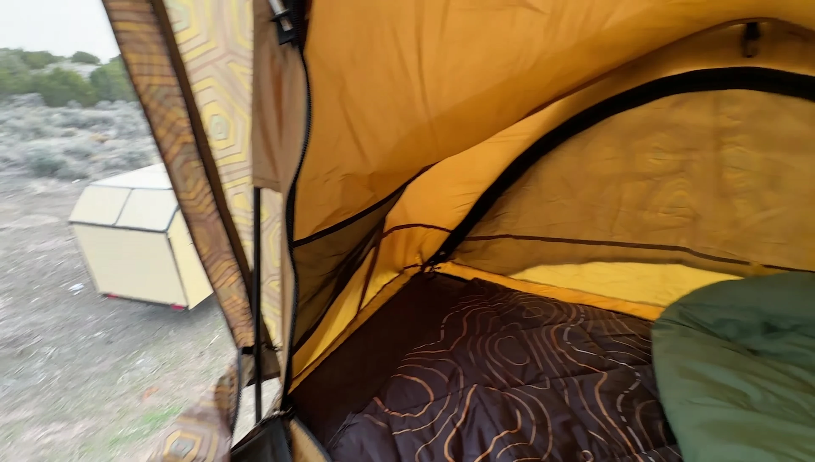 Interior shot of the tent showcasing its spaciousness.