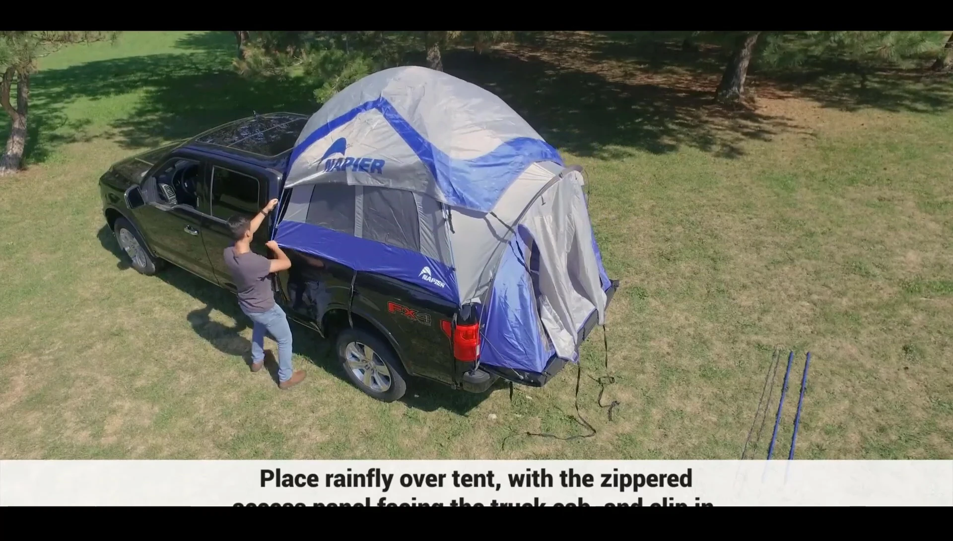 Easy setup demonstrated for the Napia Backroads tent