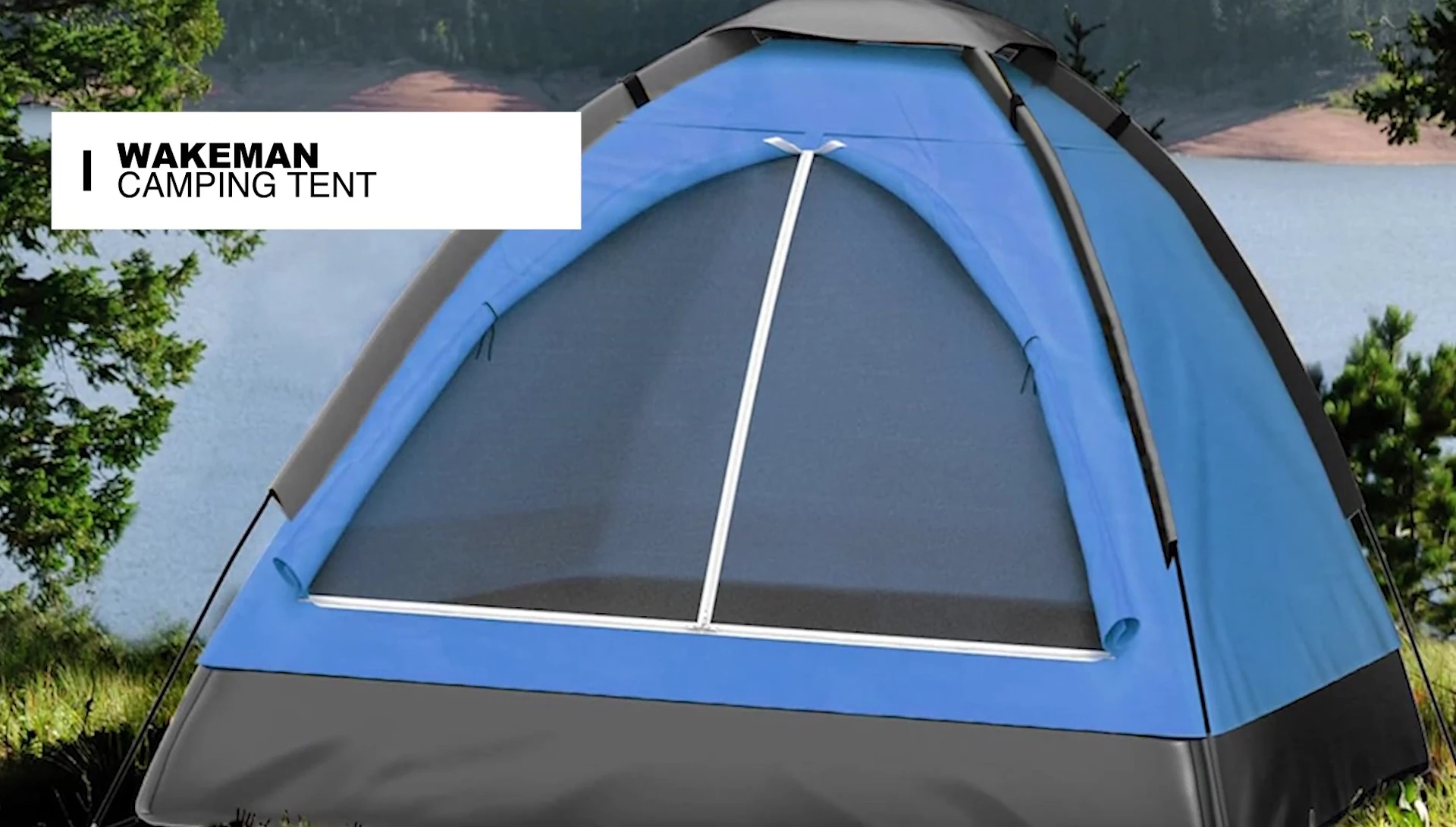 Wakeman tent emphasizing its lightweight design.