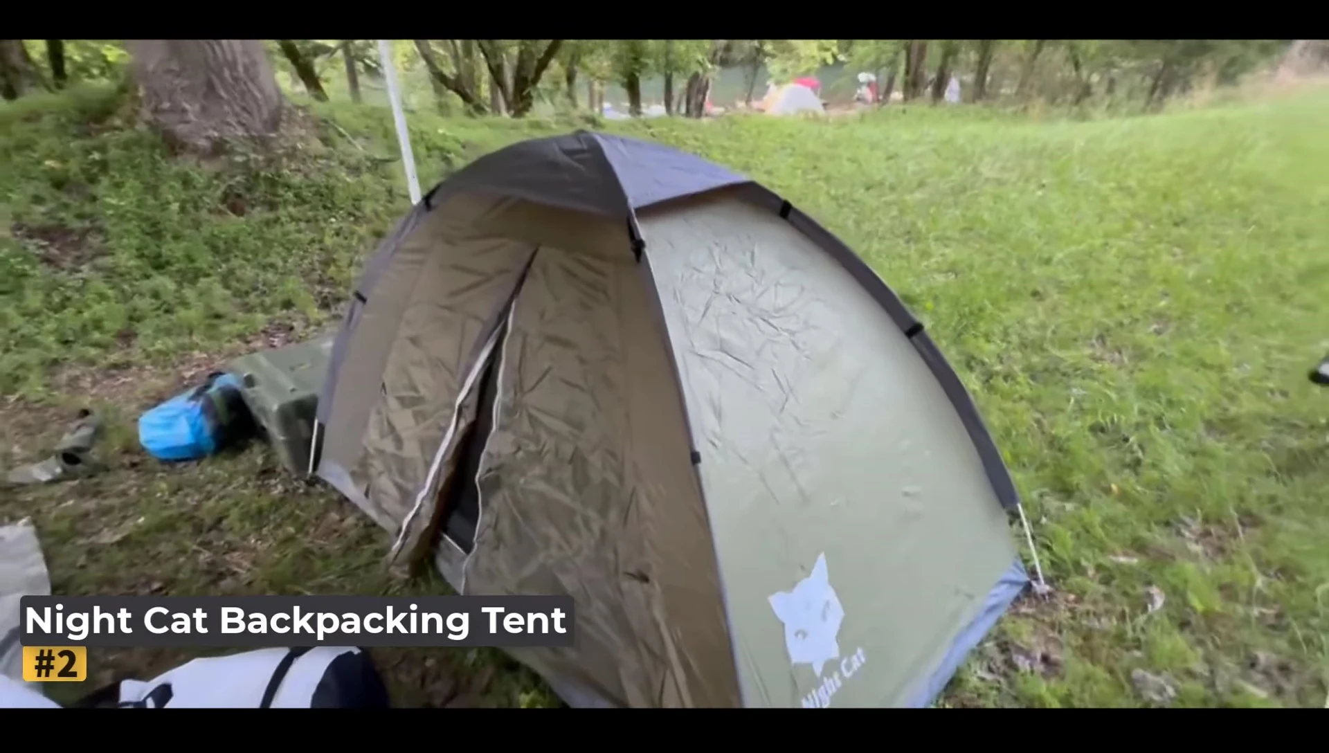 Night Cat tent shown packed away and small