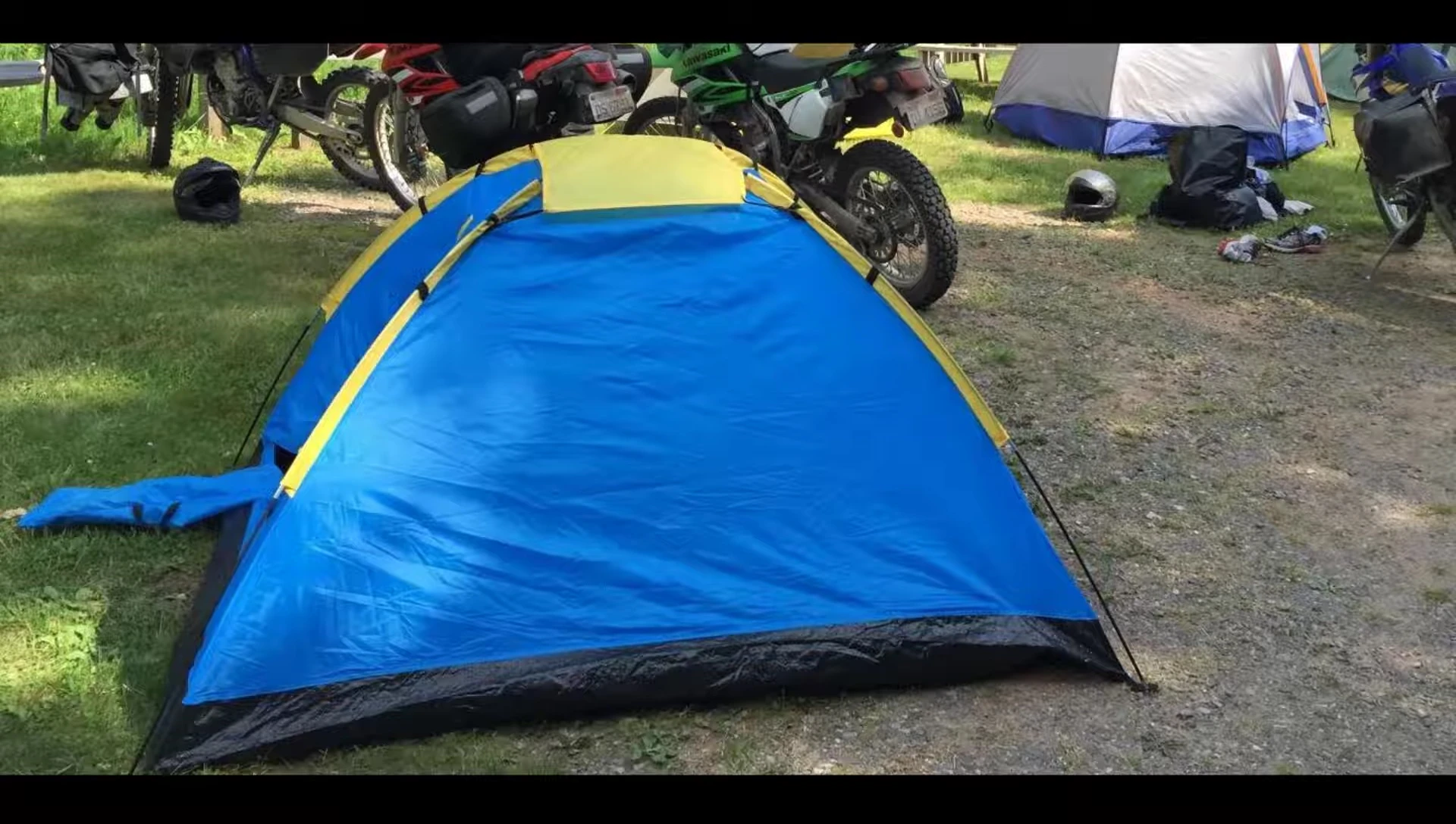 Close-up of the Wakeman Towers tent fabric