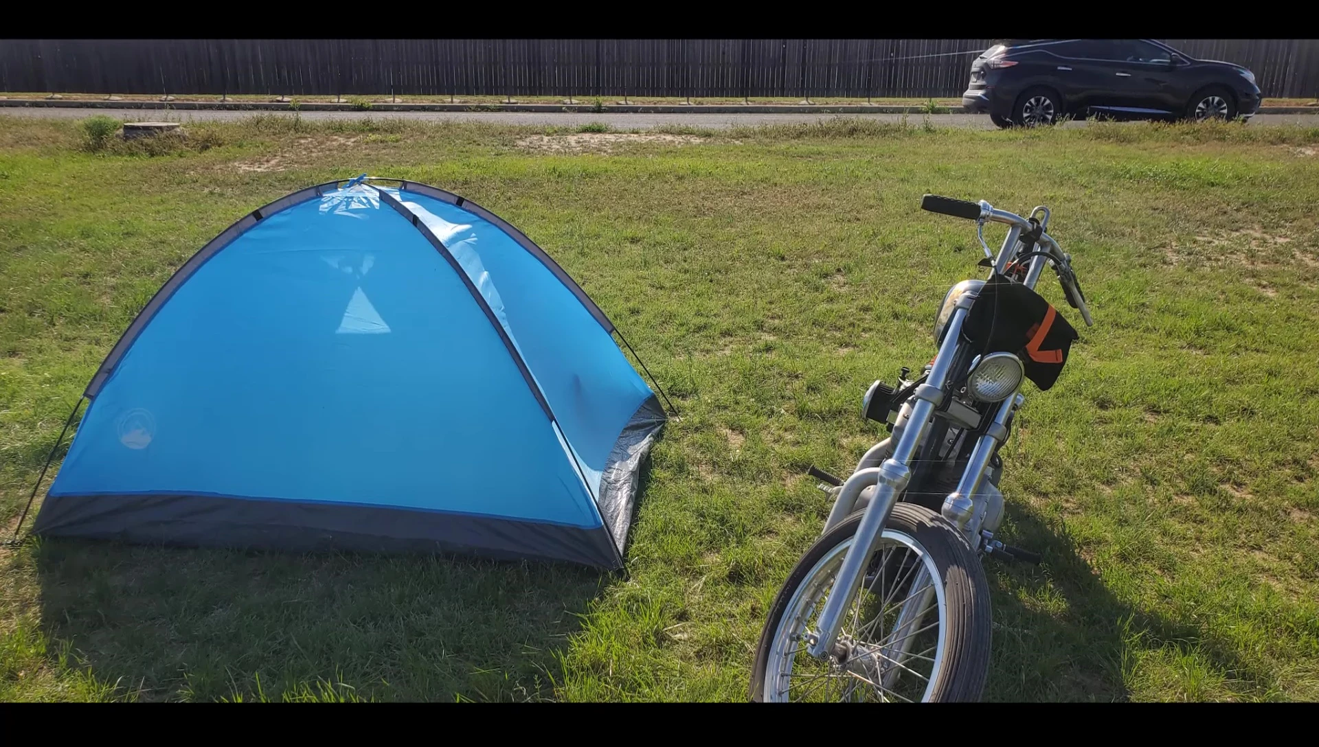 Packed Wakeman Towers tent emphasizing its compact size