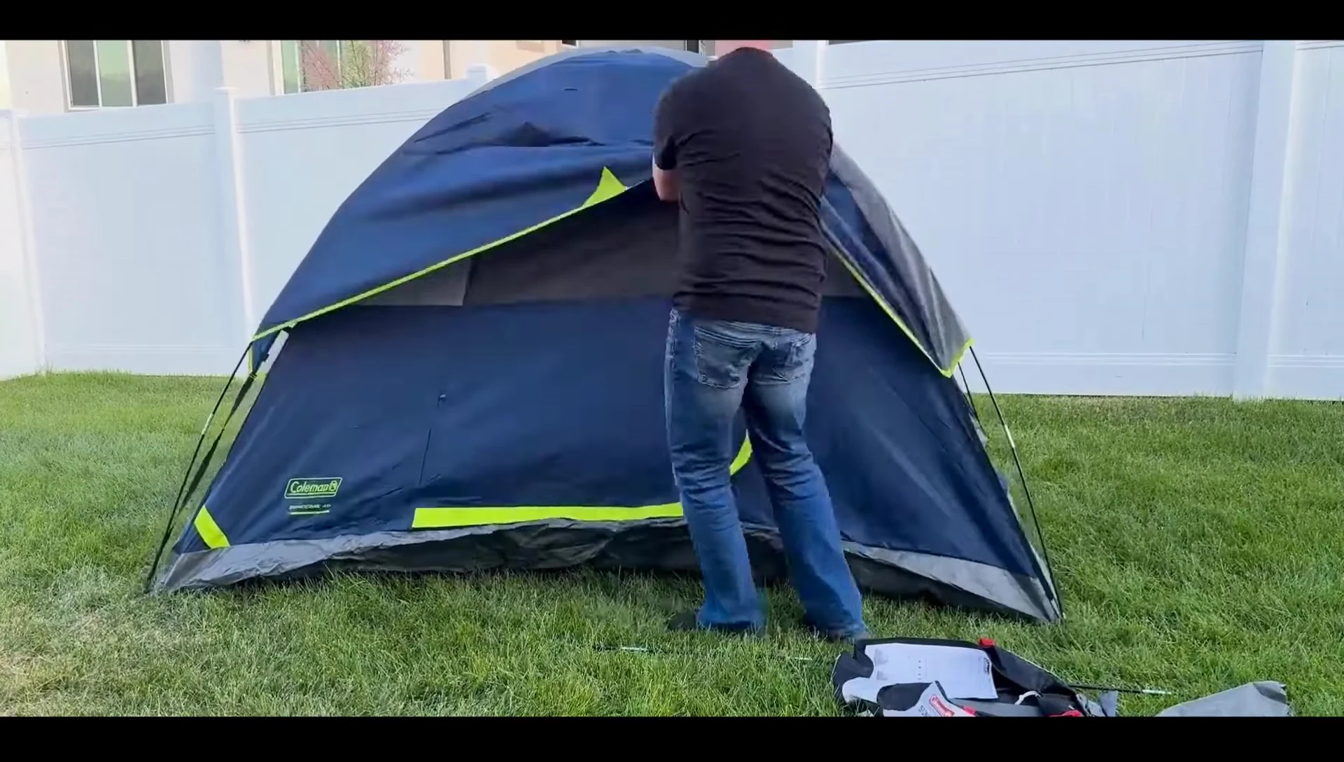 Interior view of the Coleman Sundome showing spaciousness