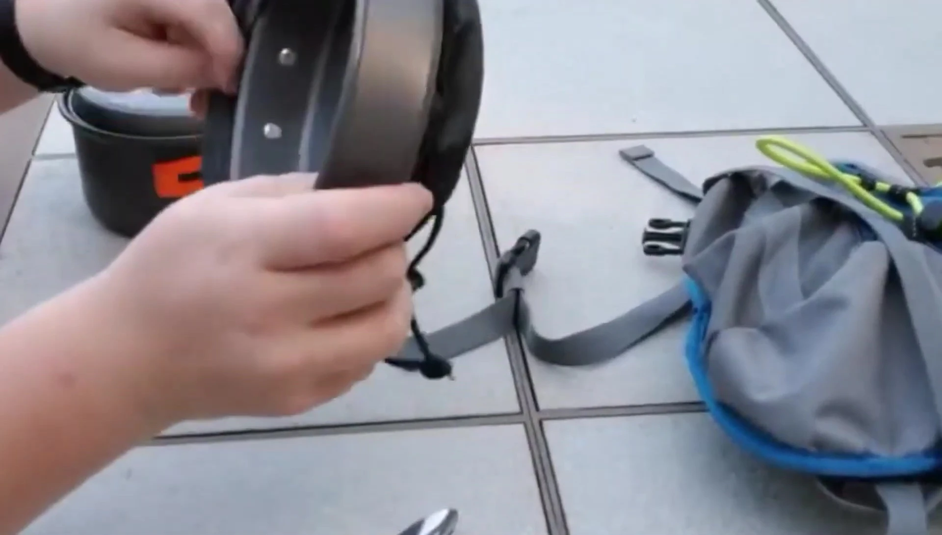 Close-up of the Bisgear mini stove