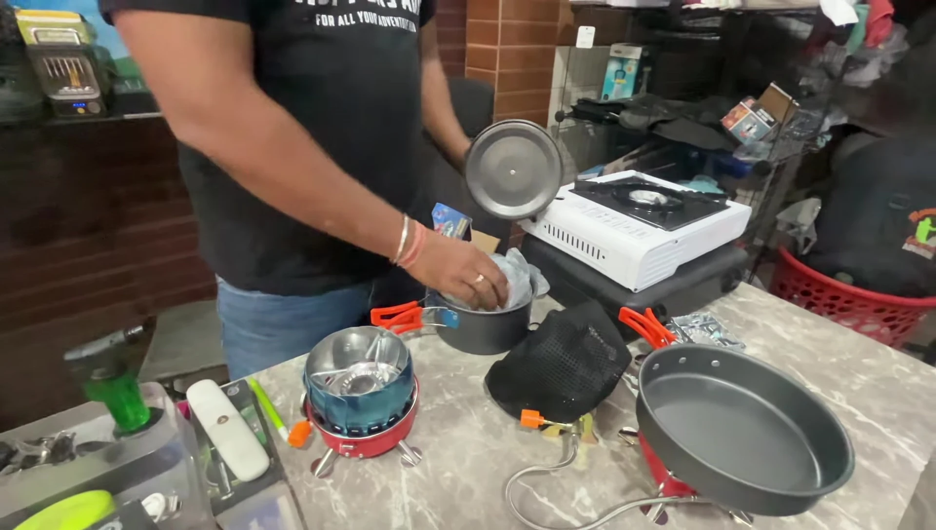 A multi-functional cookware set demonstrating its versatility.