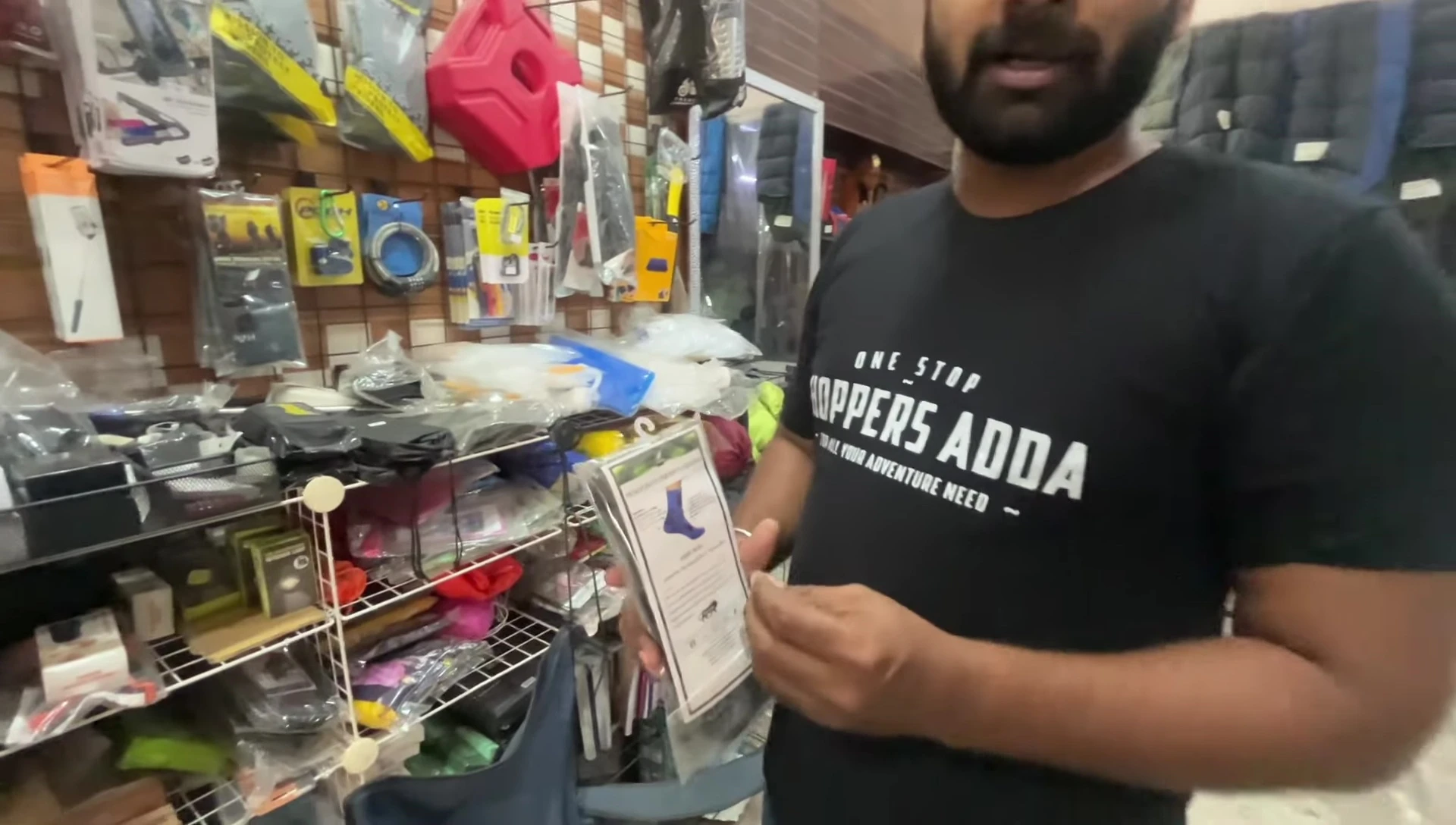 Special trekking socks designed to prevent blisters are shown.