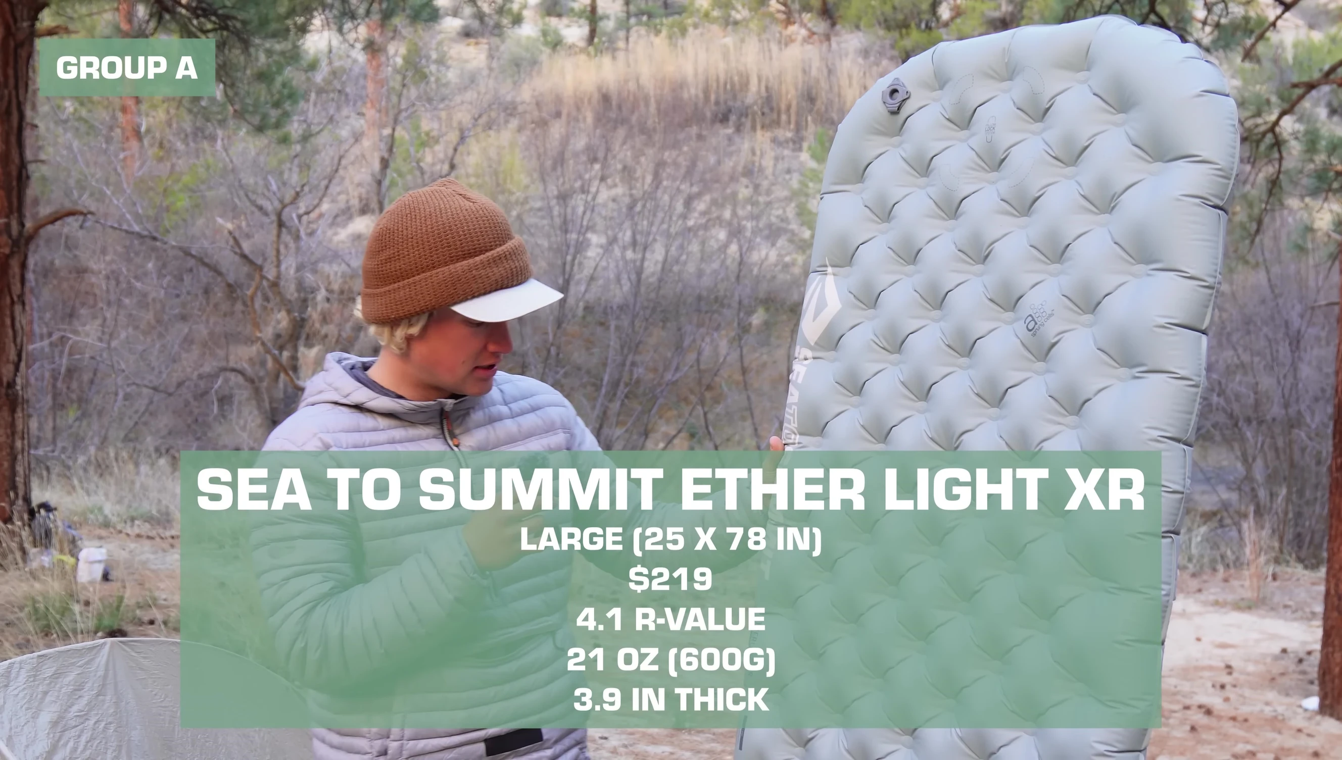 Andrew discussing the Sea to Summit Etherlite XR