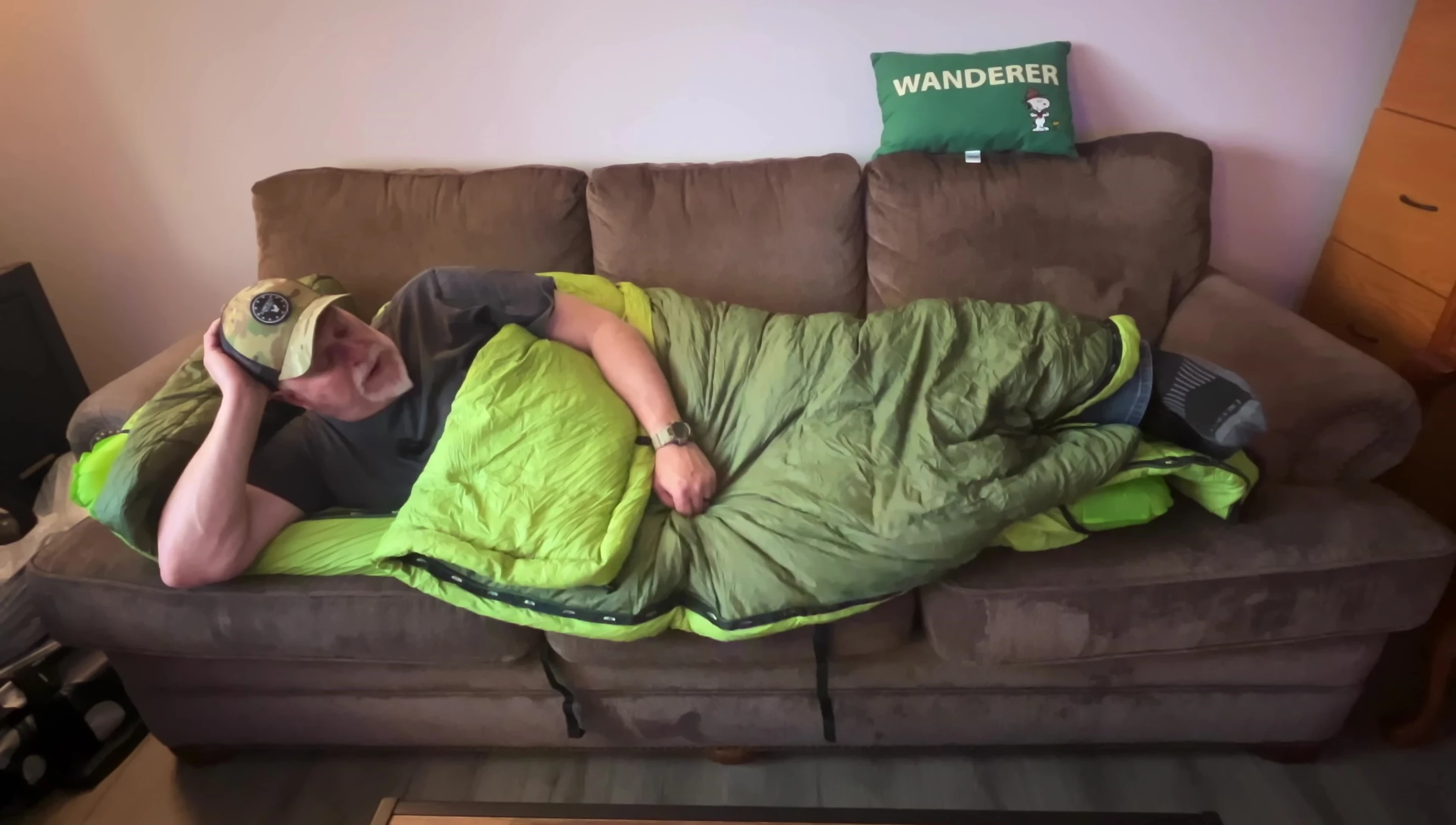 The reviewer expressing their satisfaction with the Atepa sleeping system.