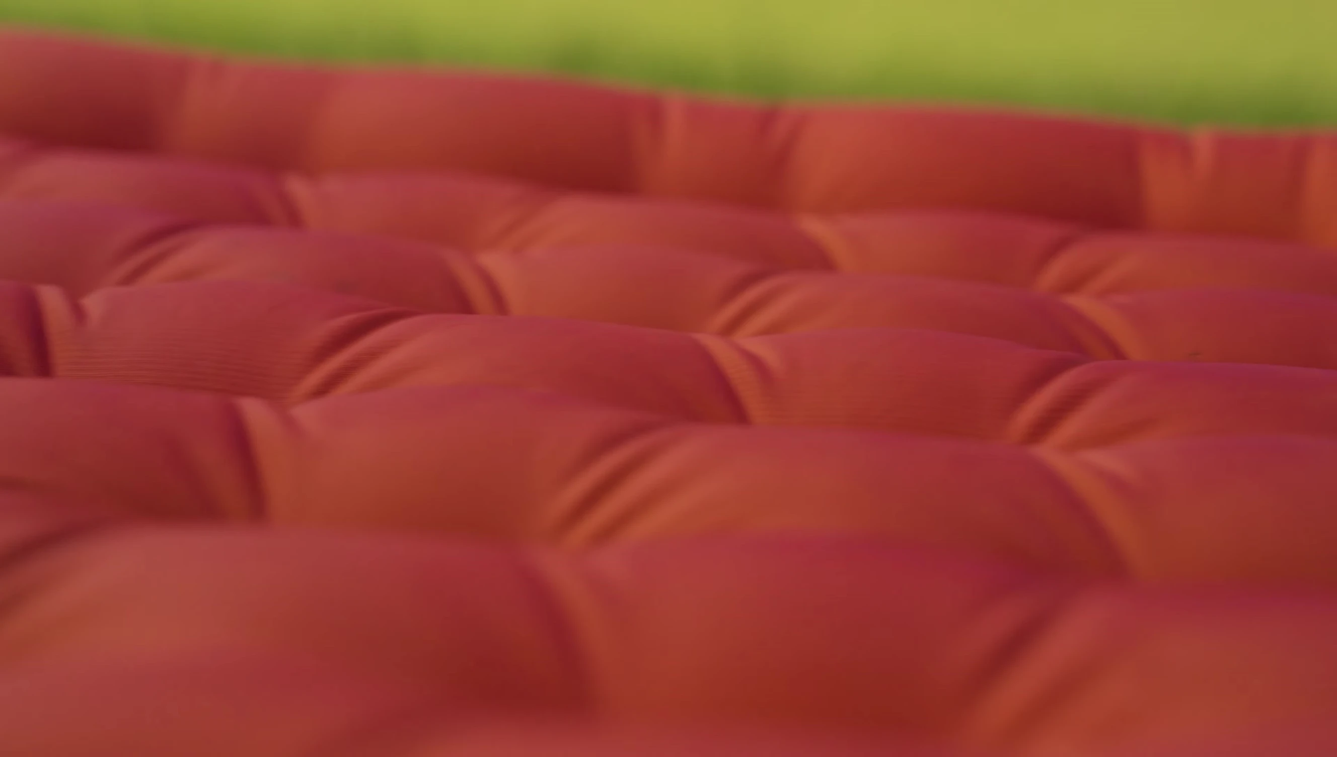 Close up shot of the sleeping pad material, highlighting the ripstop construction.