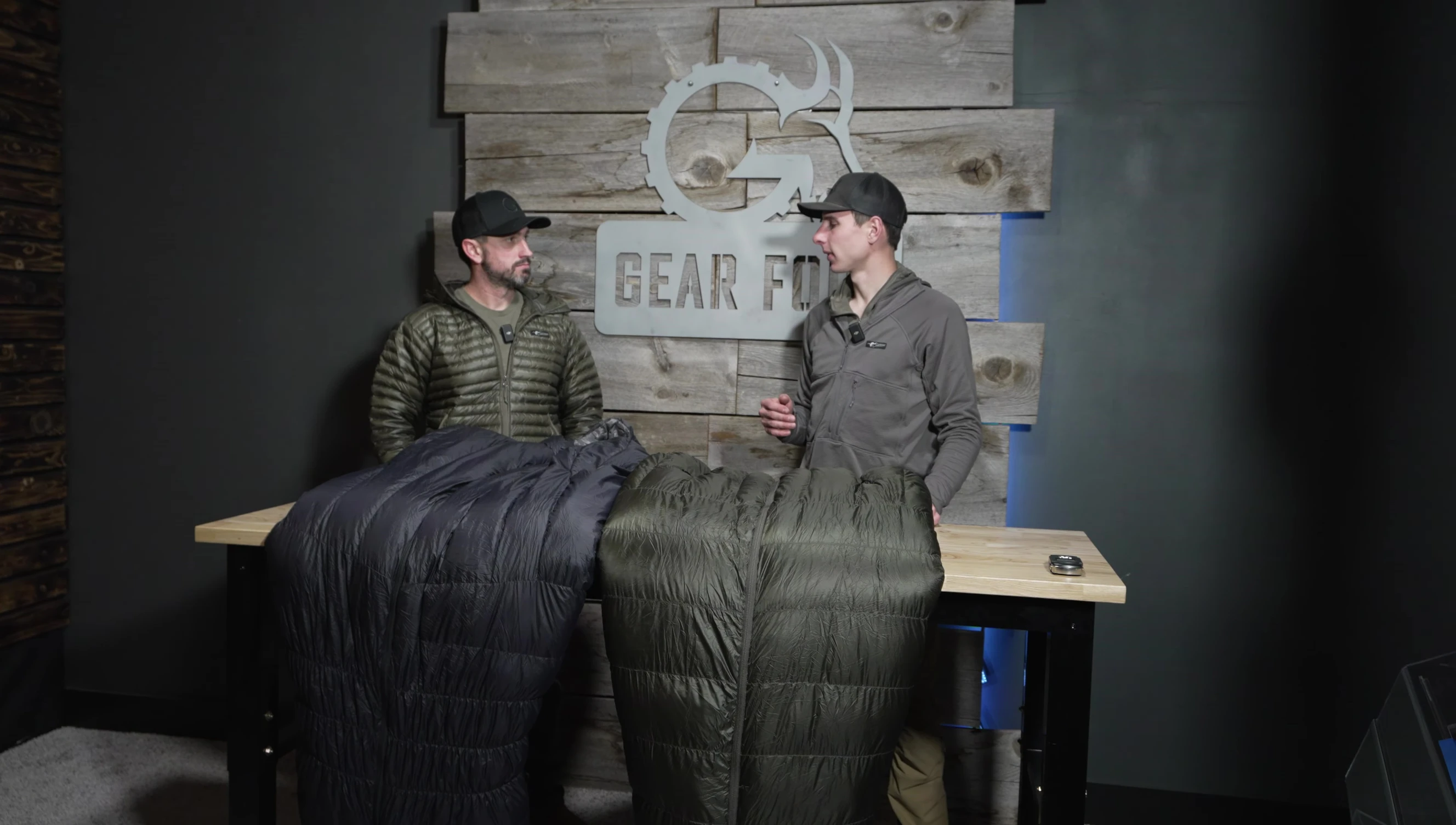 Tester commenting on bag length.