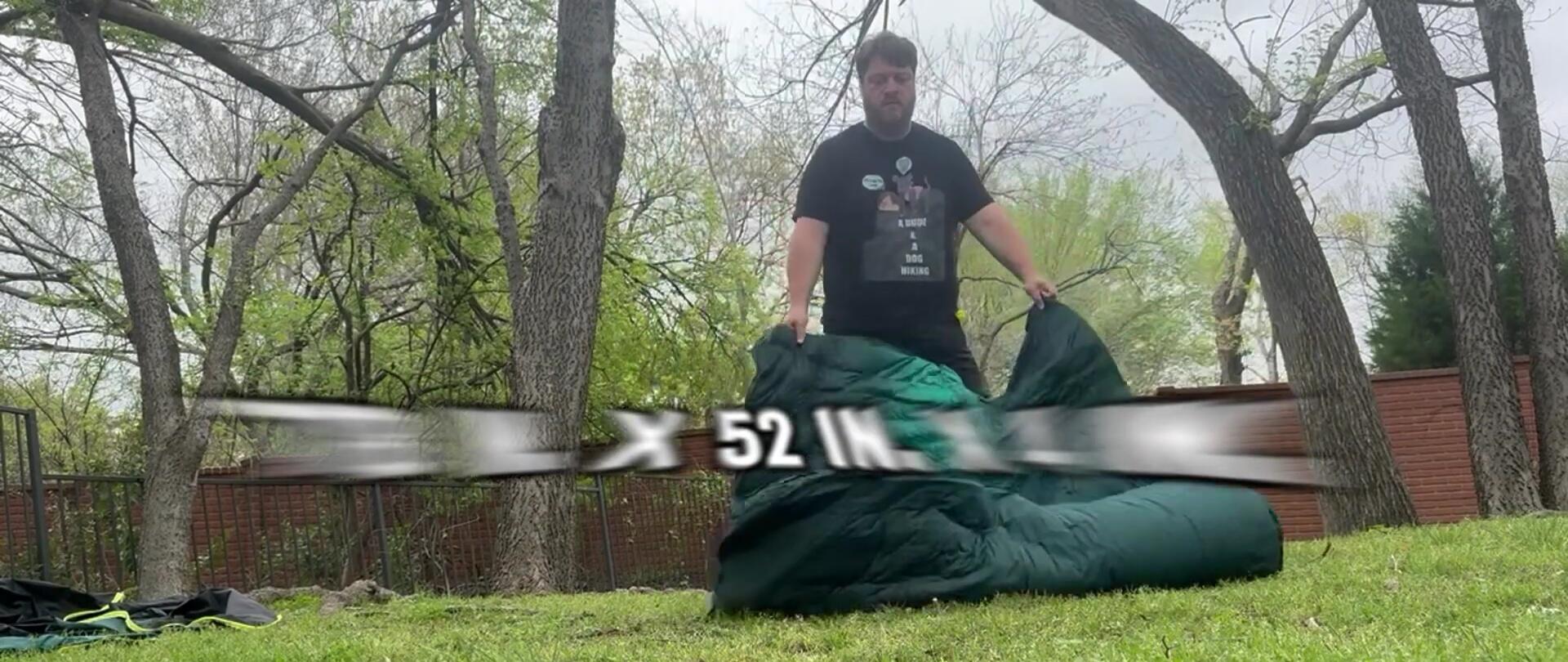 Dimensions of the Nemo Roamer Double are highlighted