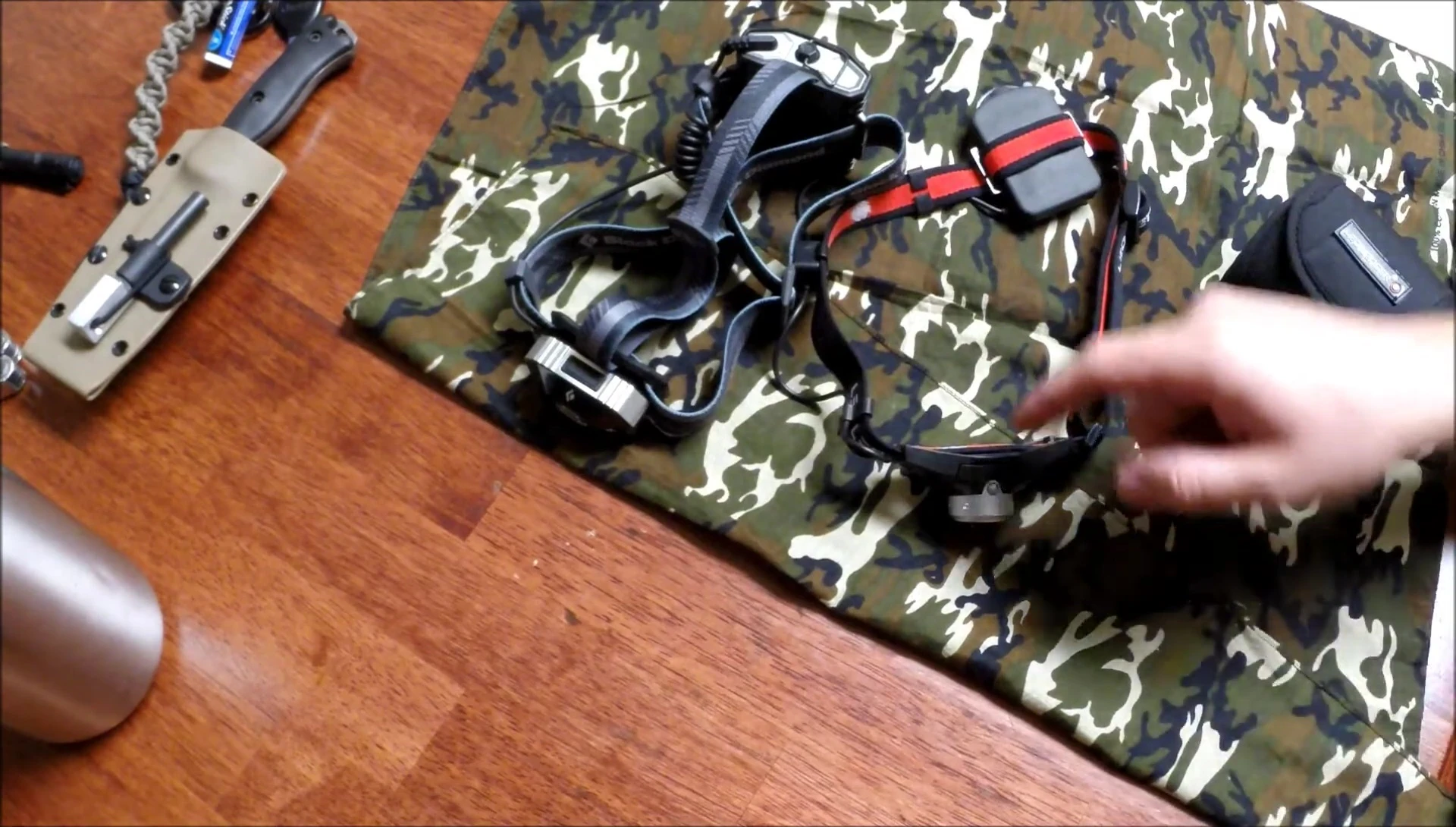 The Led Lenser H7R headlamp with its charging port visible.