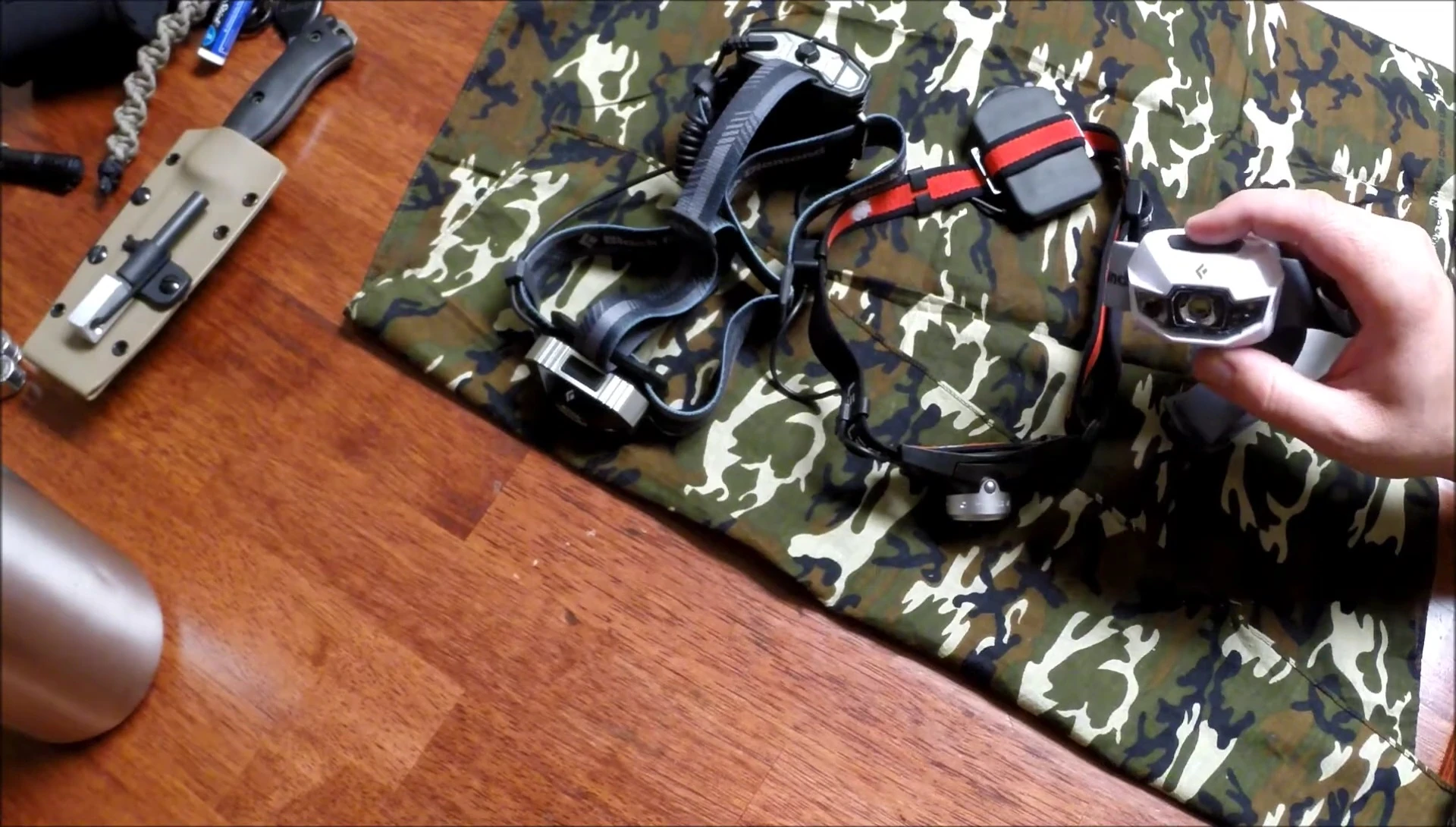 The Black Diamond Spot headlamp in an everyday carry bag