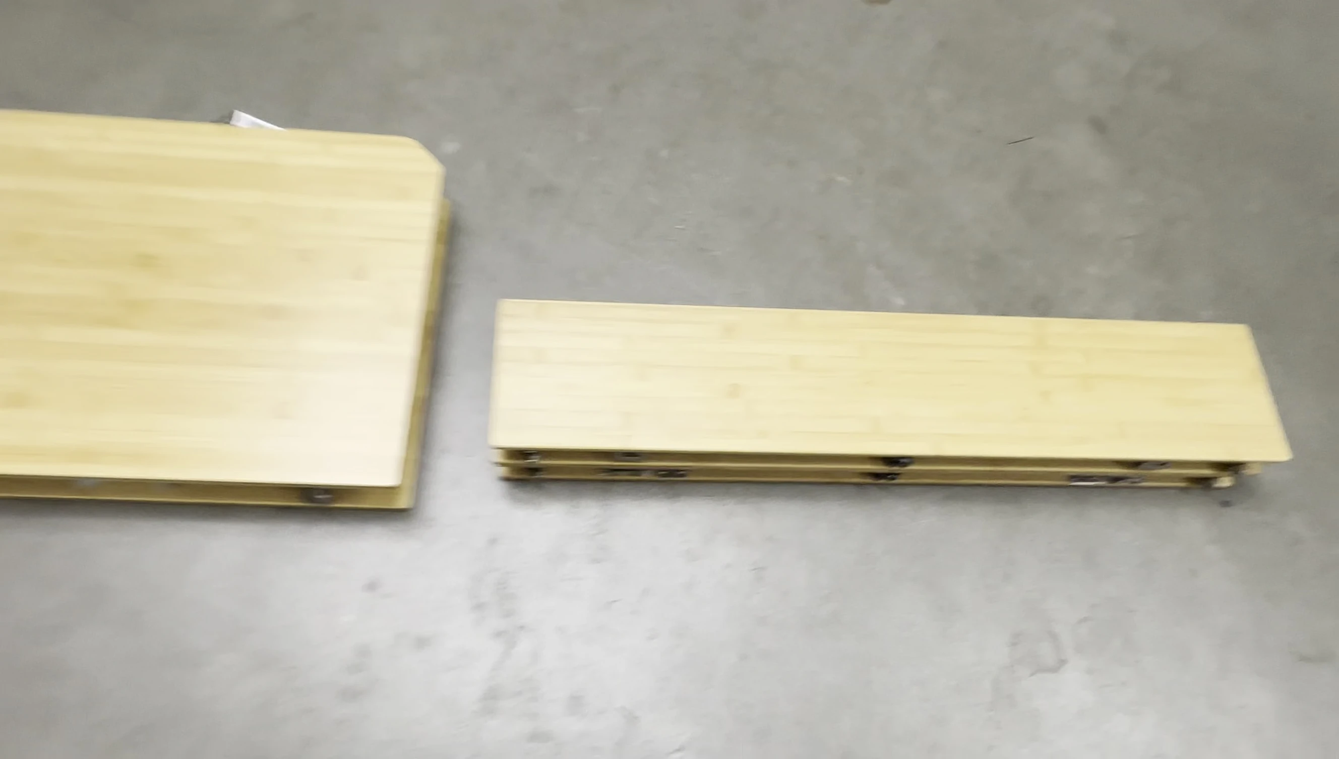 Comparison of the folded sizes of both tables