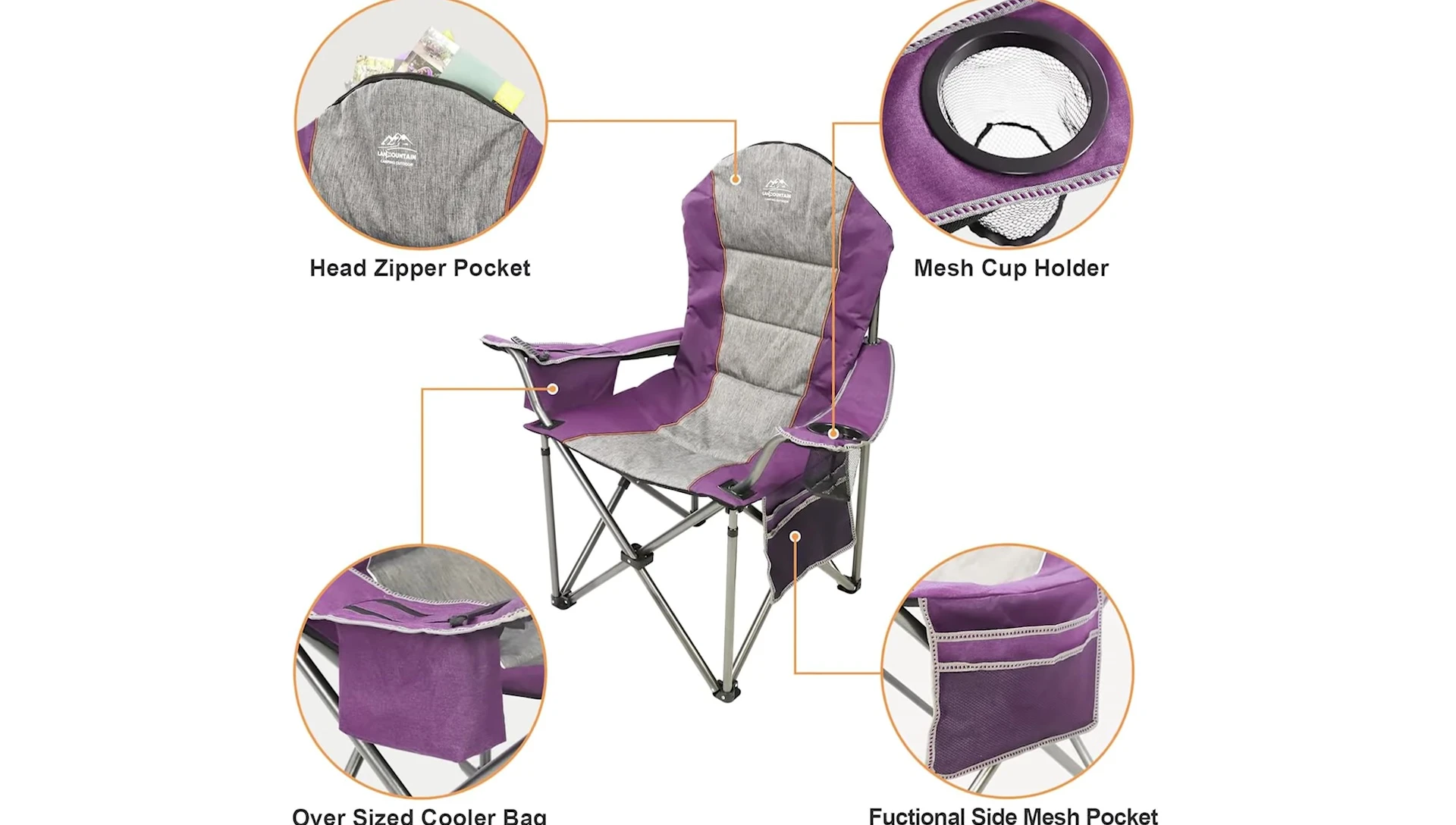Land Mountain Chair's side pocket organizer