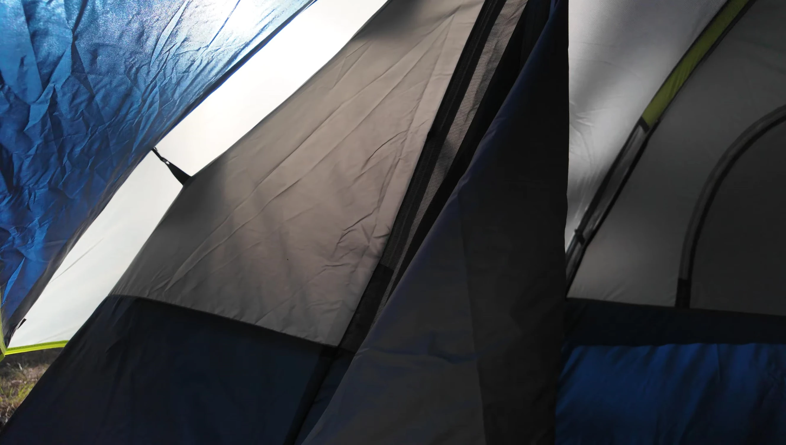 Interior shot showing the spaciousness of the tent.