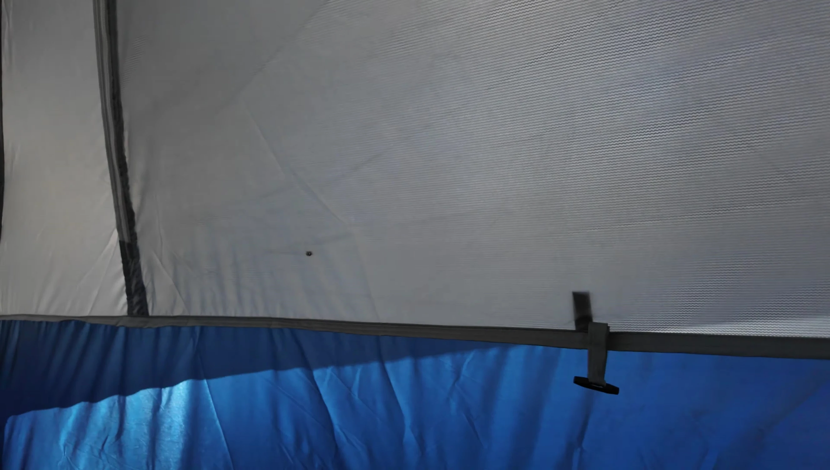 Shot of the window in the tent.