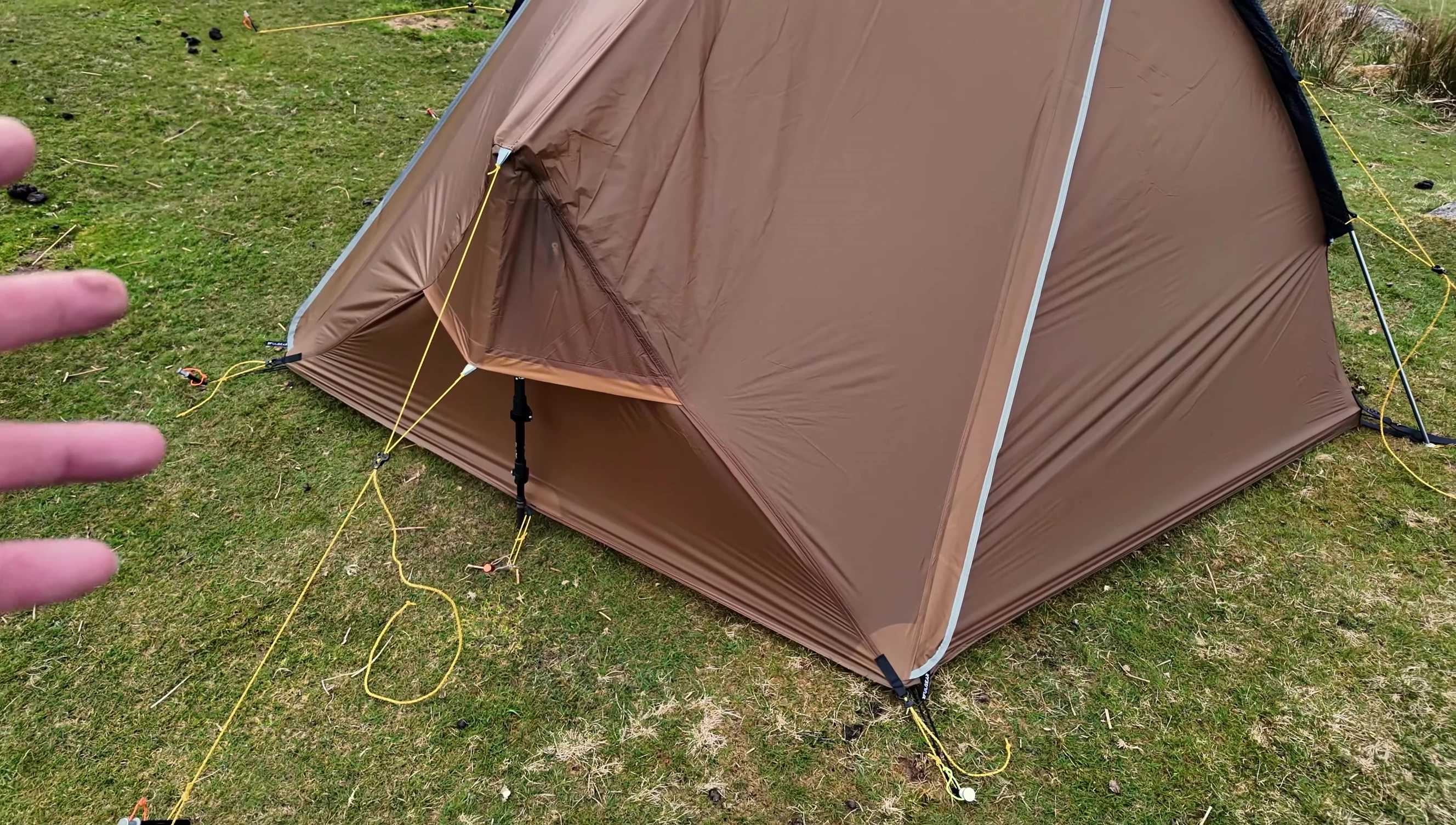 Interior view showing the upright poles and space inside.