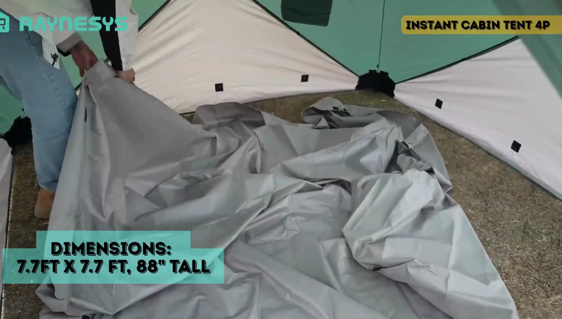 Interior view of Instant Cabin tent 4P showing space