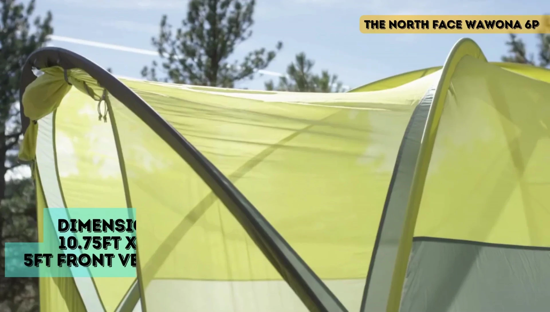 Interior of The North Face Wona 6P showing spaciousness