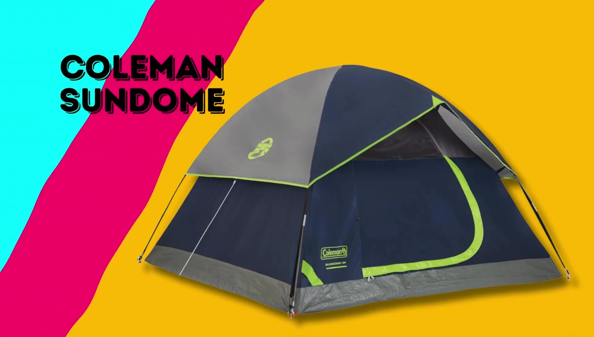 Coleman Sundome tent displayed