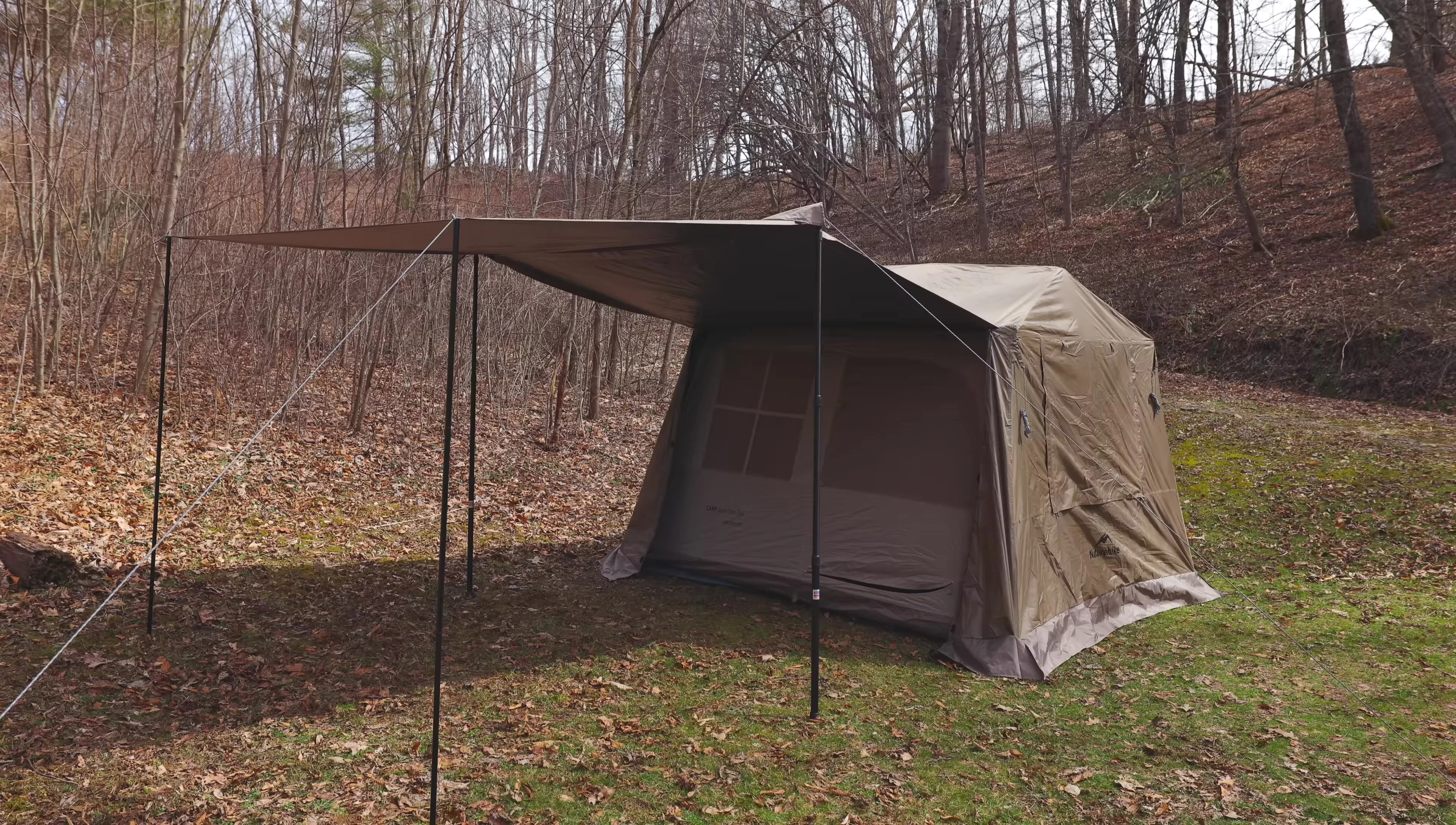 The storage bag and the tent.