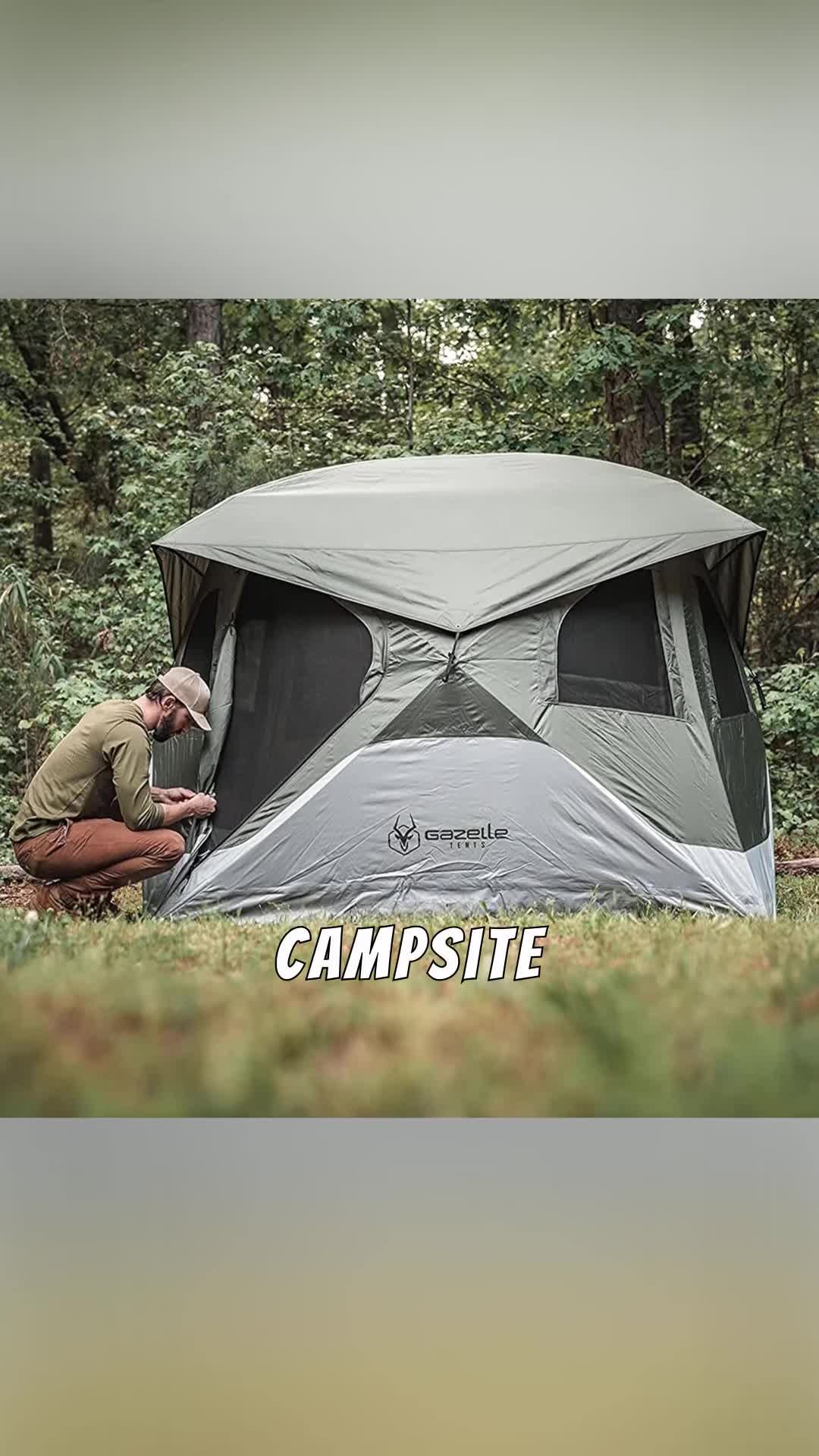 Close-up shot emphasizing the quick 90-second setup time claim.