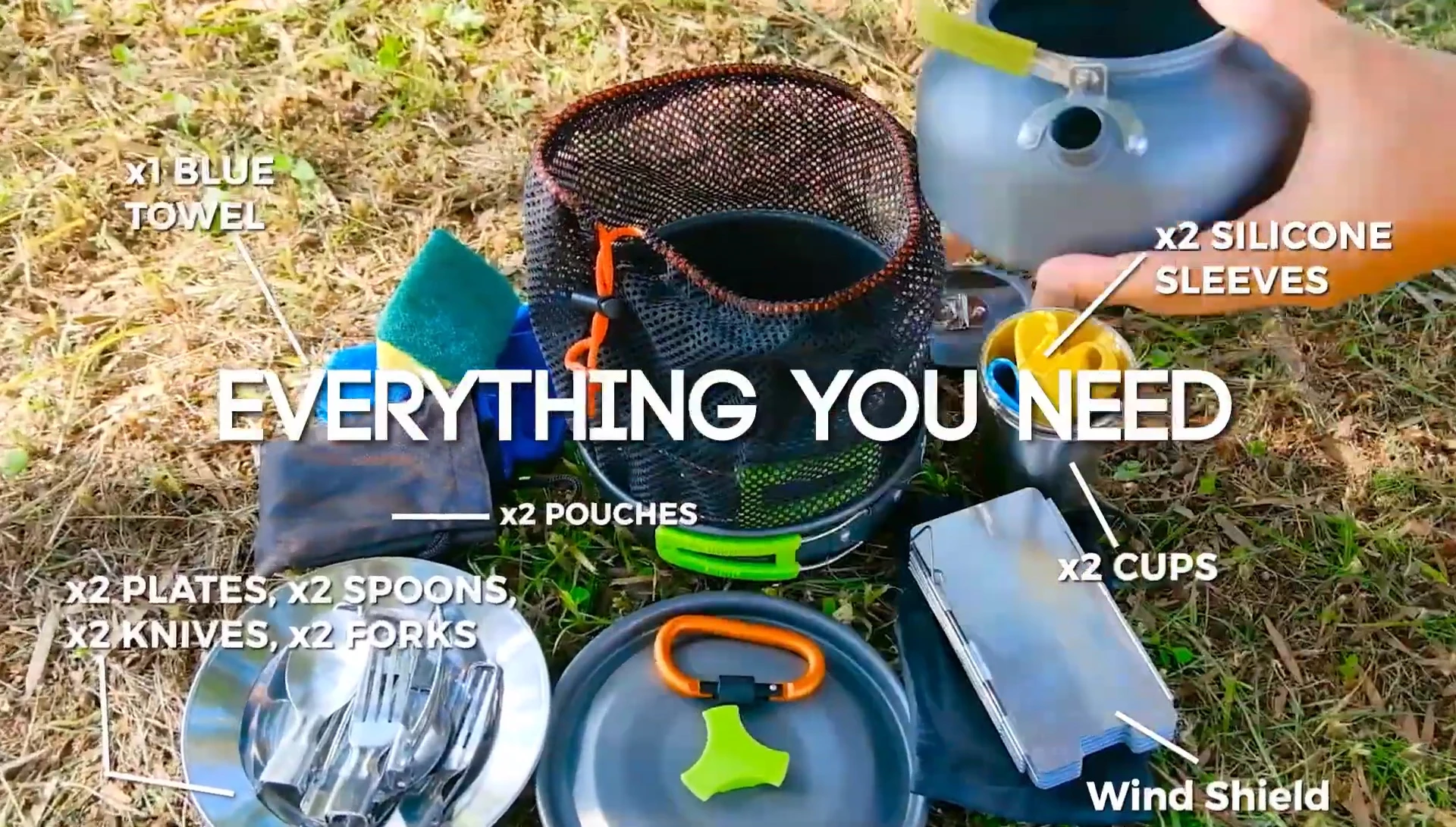 Close-up shot highlighting the durability of the cookware.