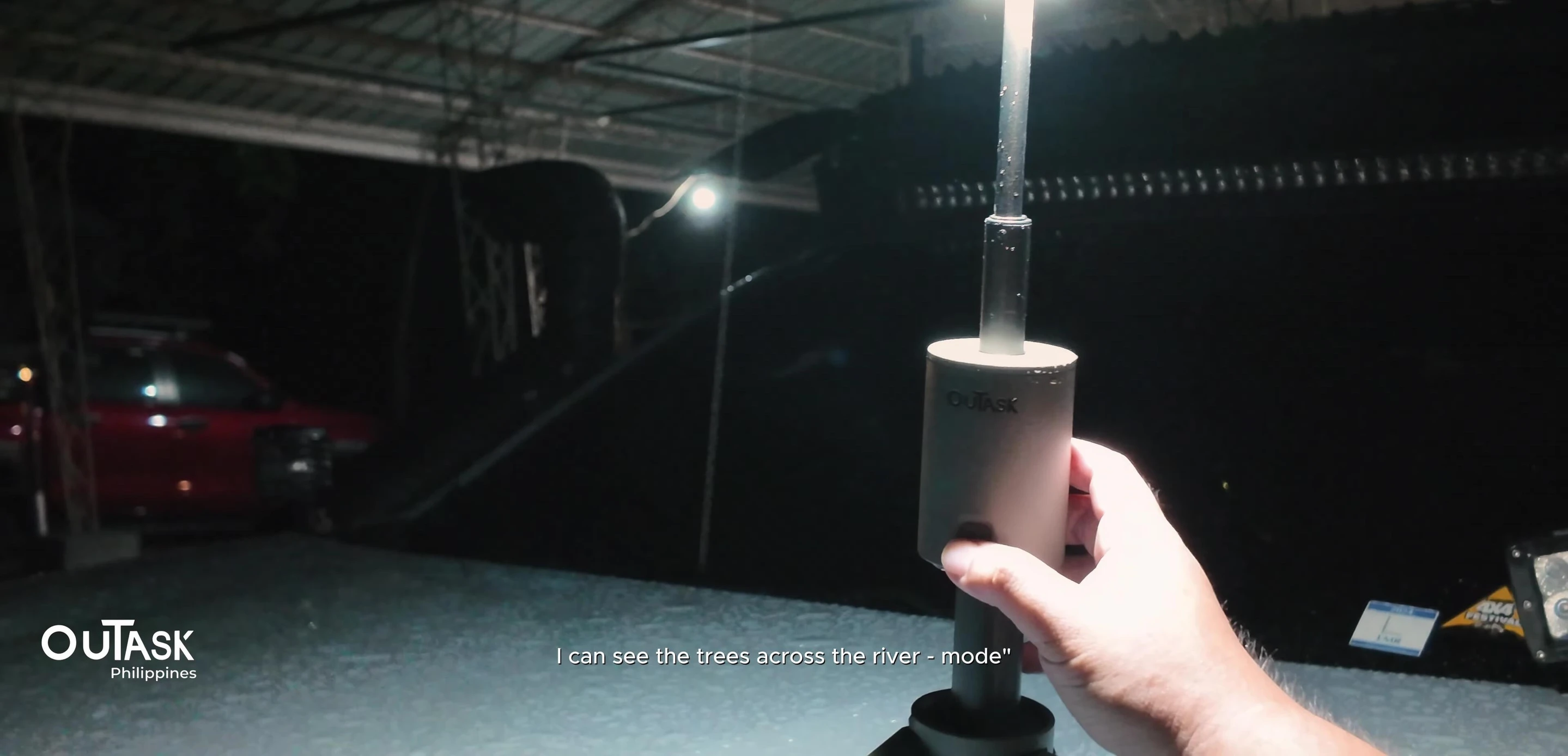 The SOS mode on the Outask lantern