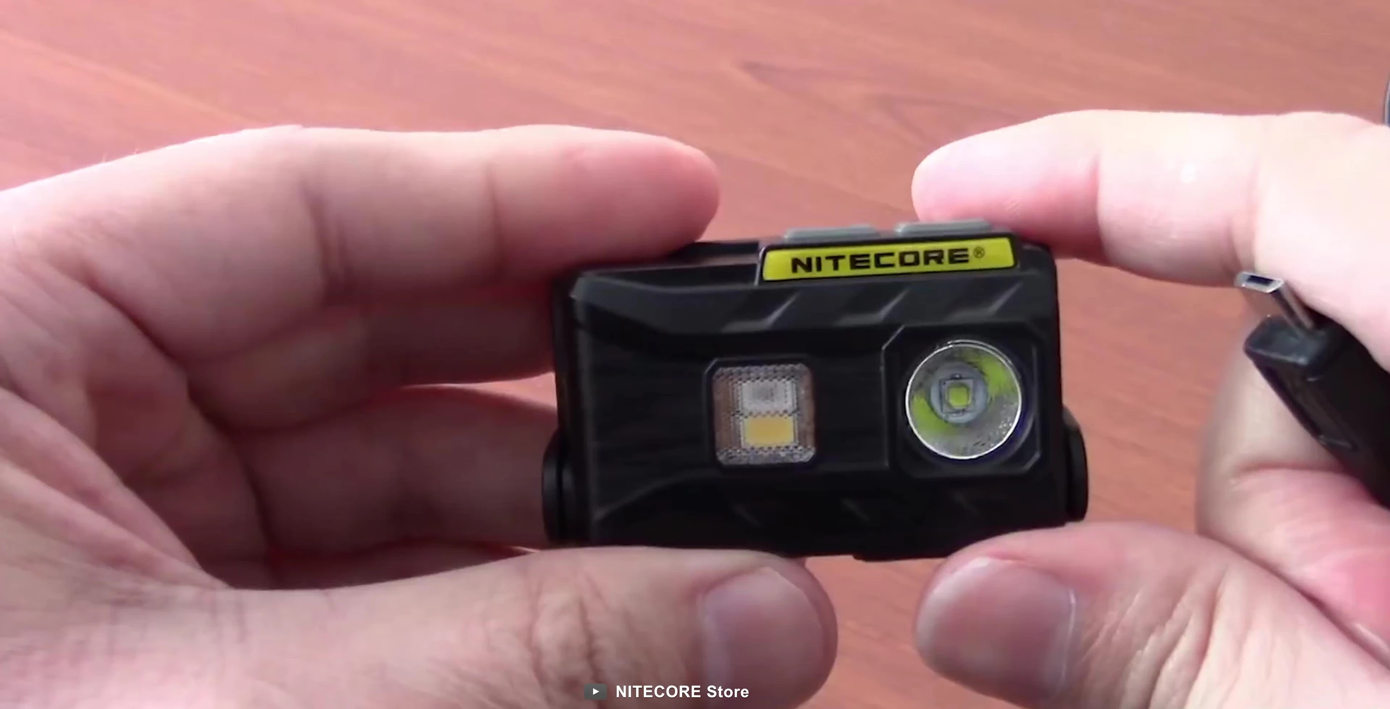 Close-up showing the micro-USB charging port.