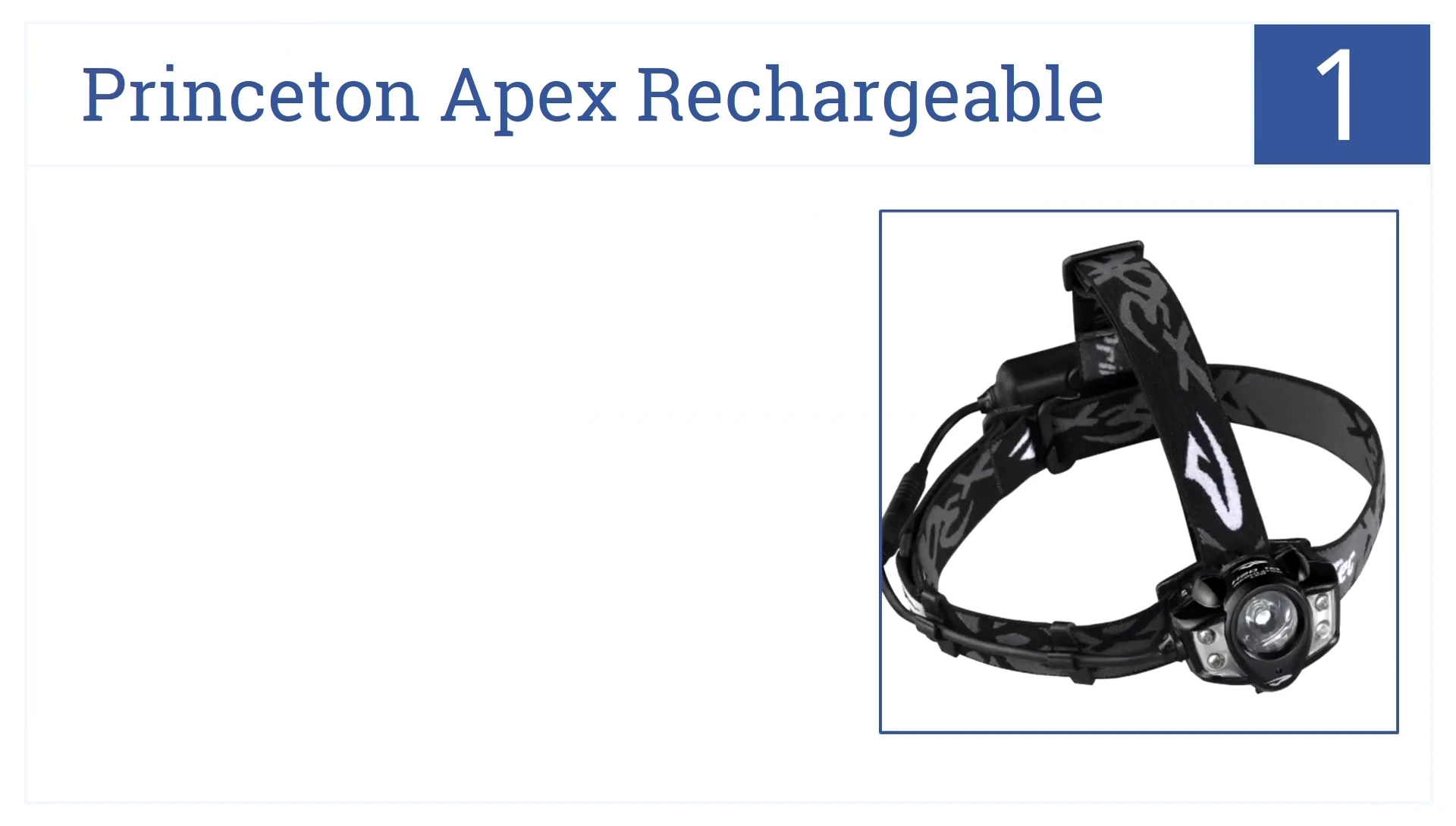 Princeton Tec Apex Rechargeable headlamp