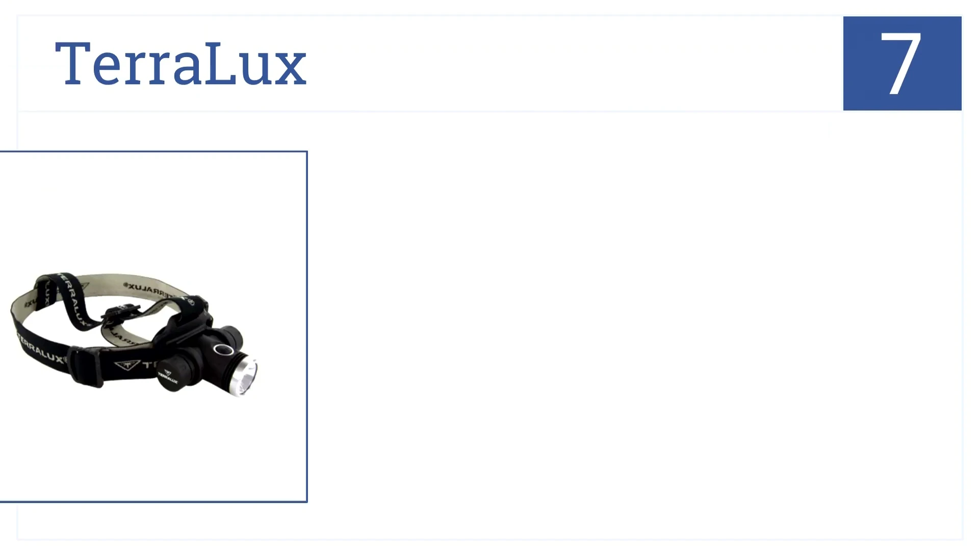 Terralux headlamp