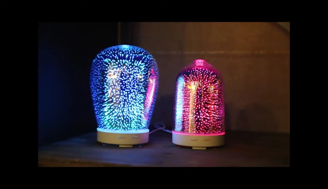 Close-up of both dome and teardrop styles of the Galaxy Effect Diffusers