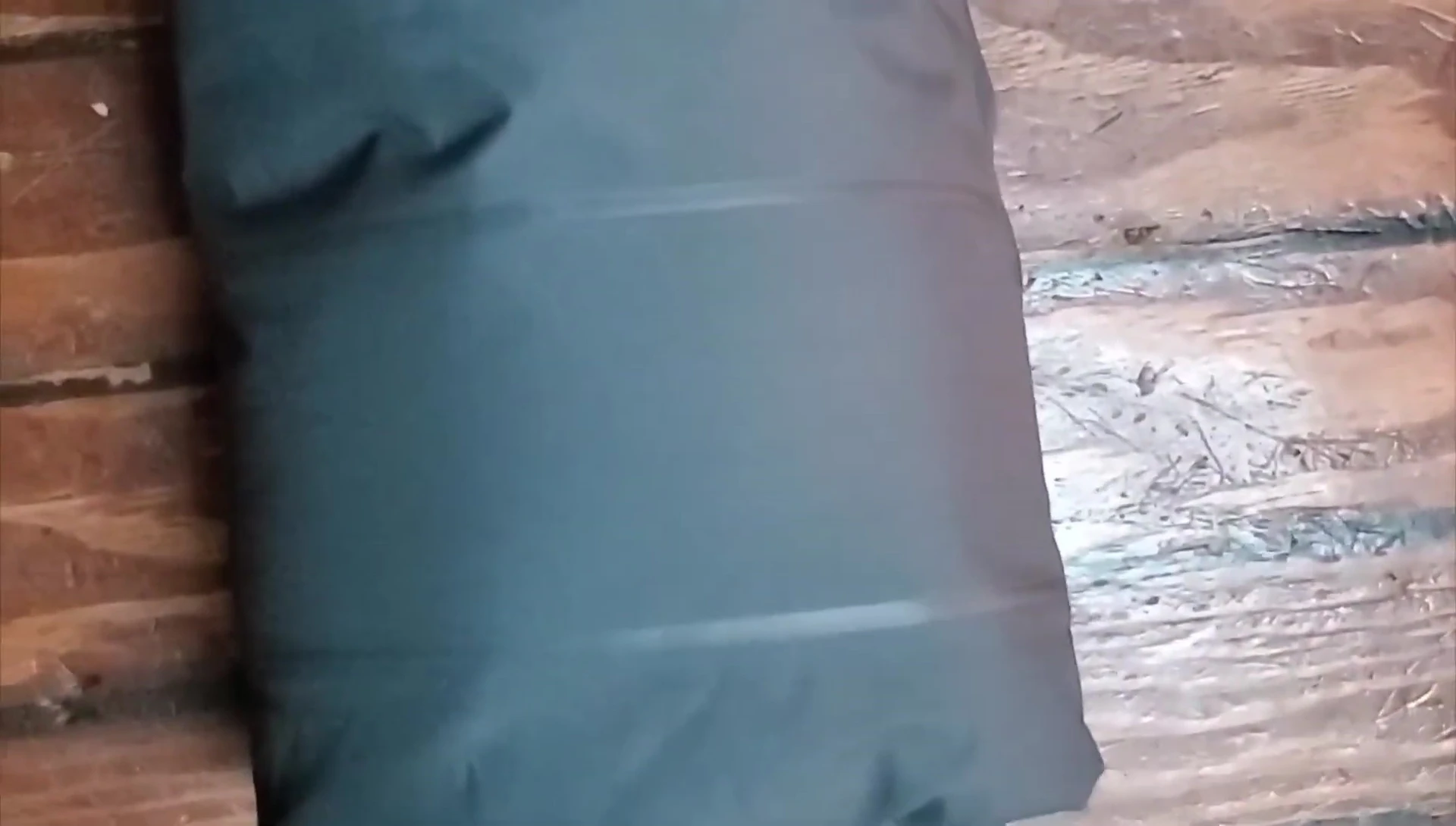 Final comparison shot of both sleeping pads rolled up