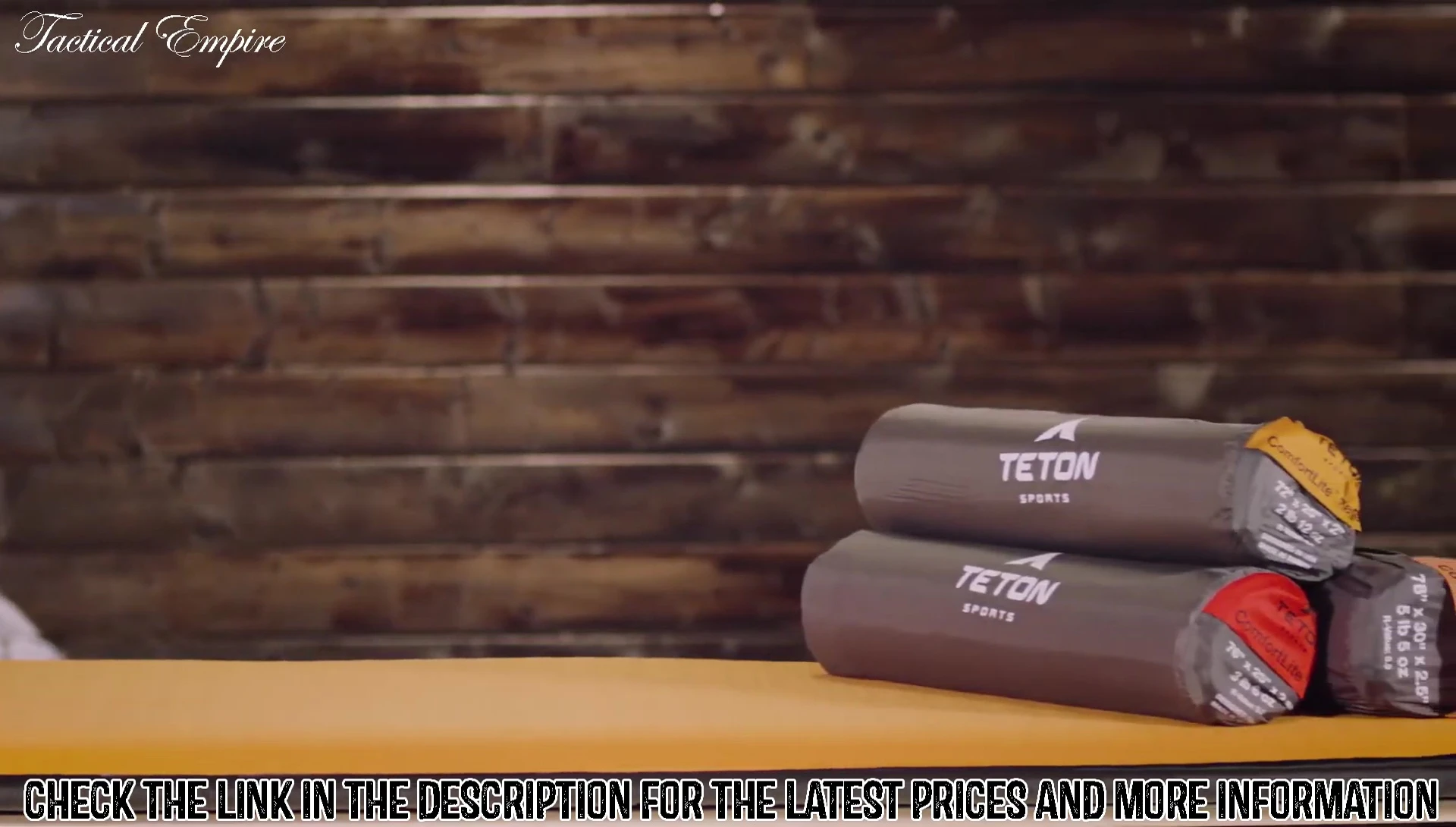 Close-up of the Teton Sports ComfortLite self-inflating camp pad.