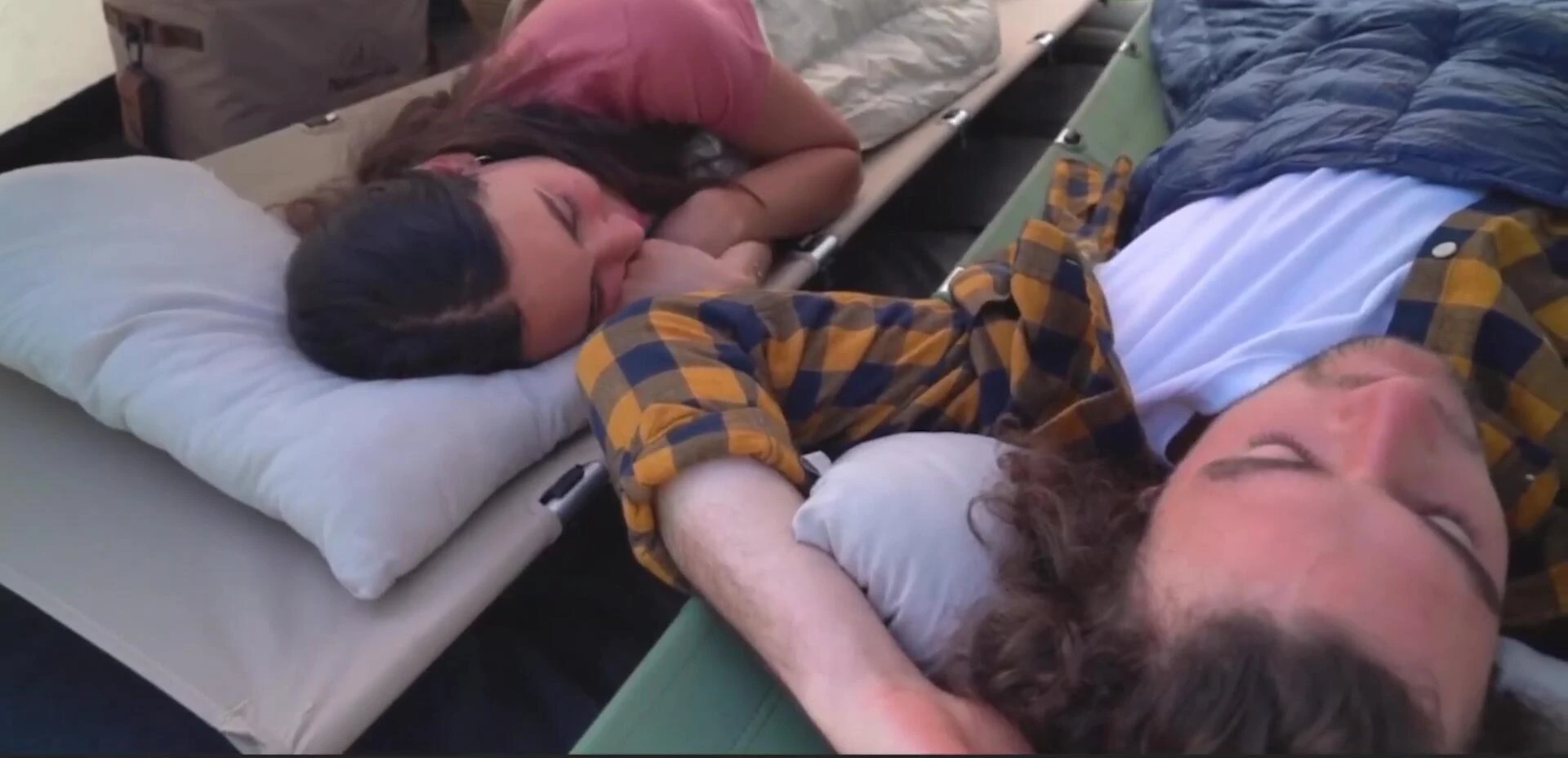 The MOAS cot showcasing its sturdy construction and integrated pillow pocket.