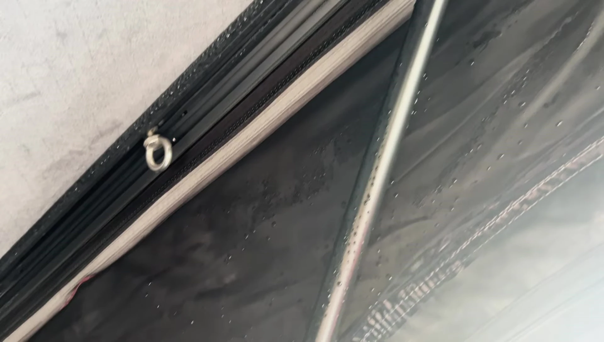 Image showing moisture and mold inside the tent