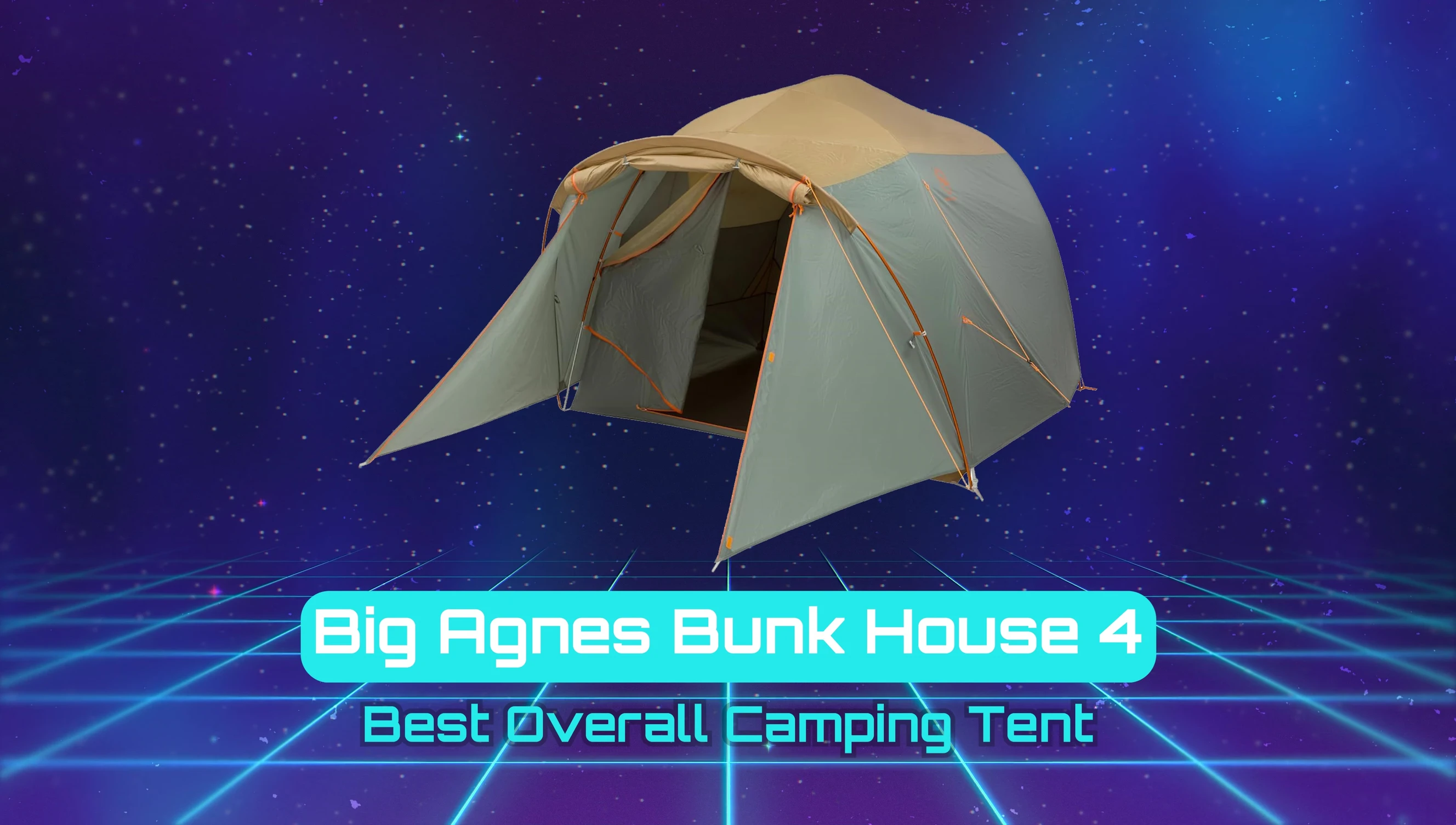 The Big Agnes Bunk House 4 tent displayed outdoors.