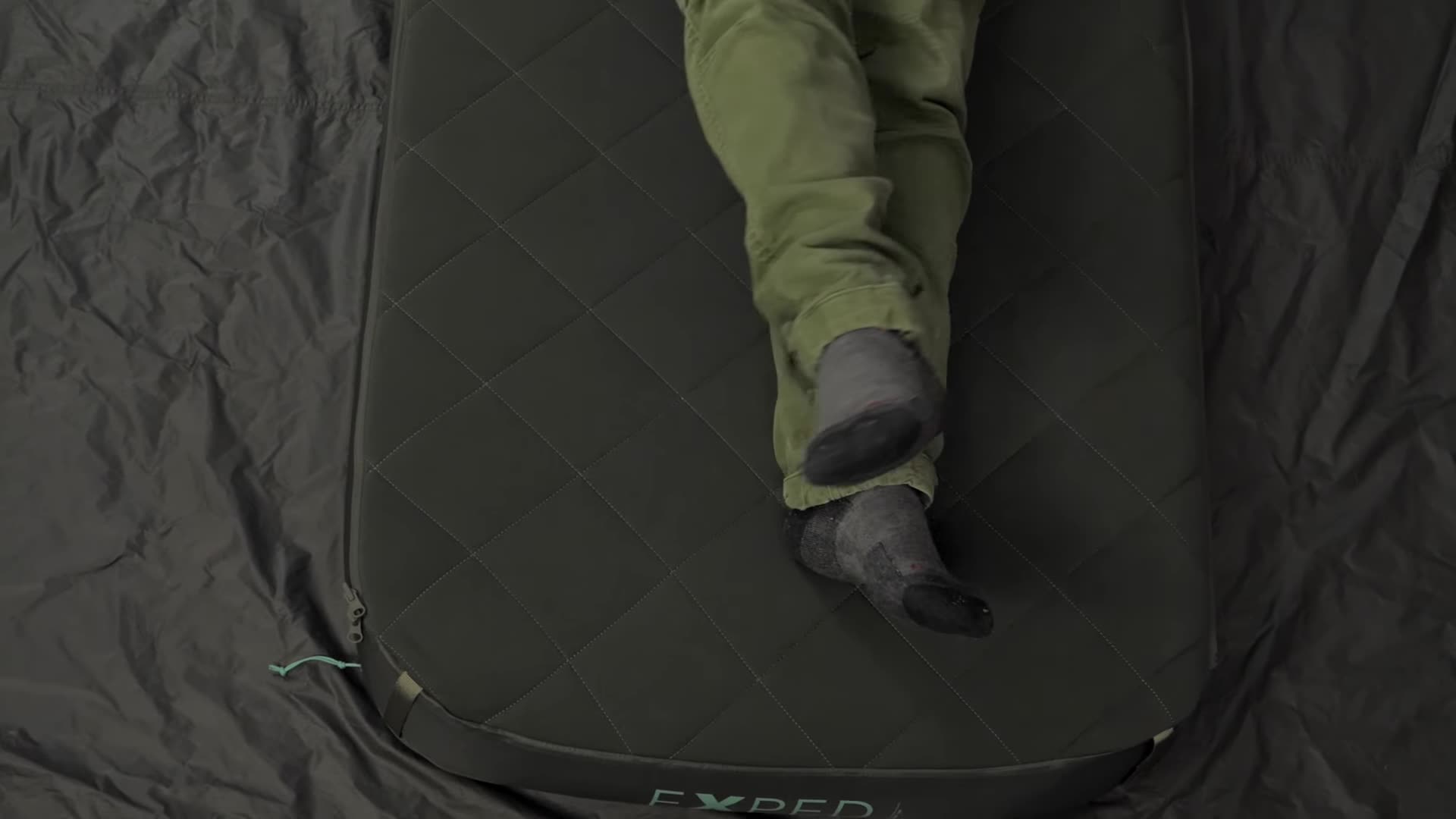 Shot showing the pad's organic cotton topper