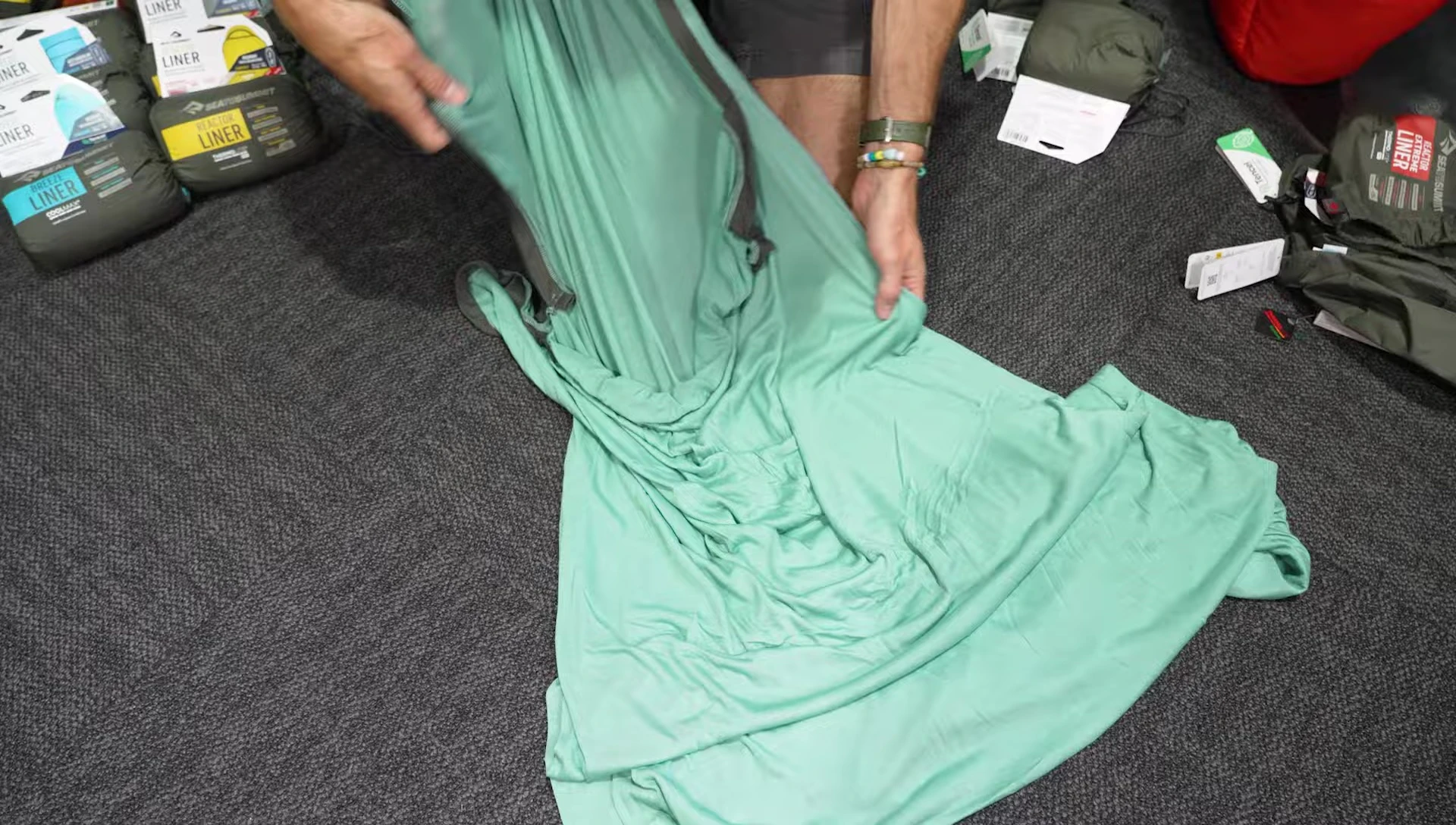 The liner showing its shape and features