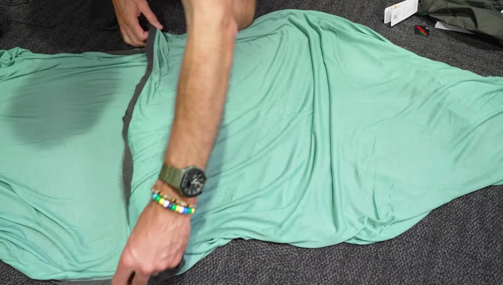 Close up of the pillowcase feature