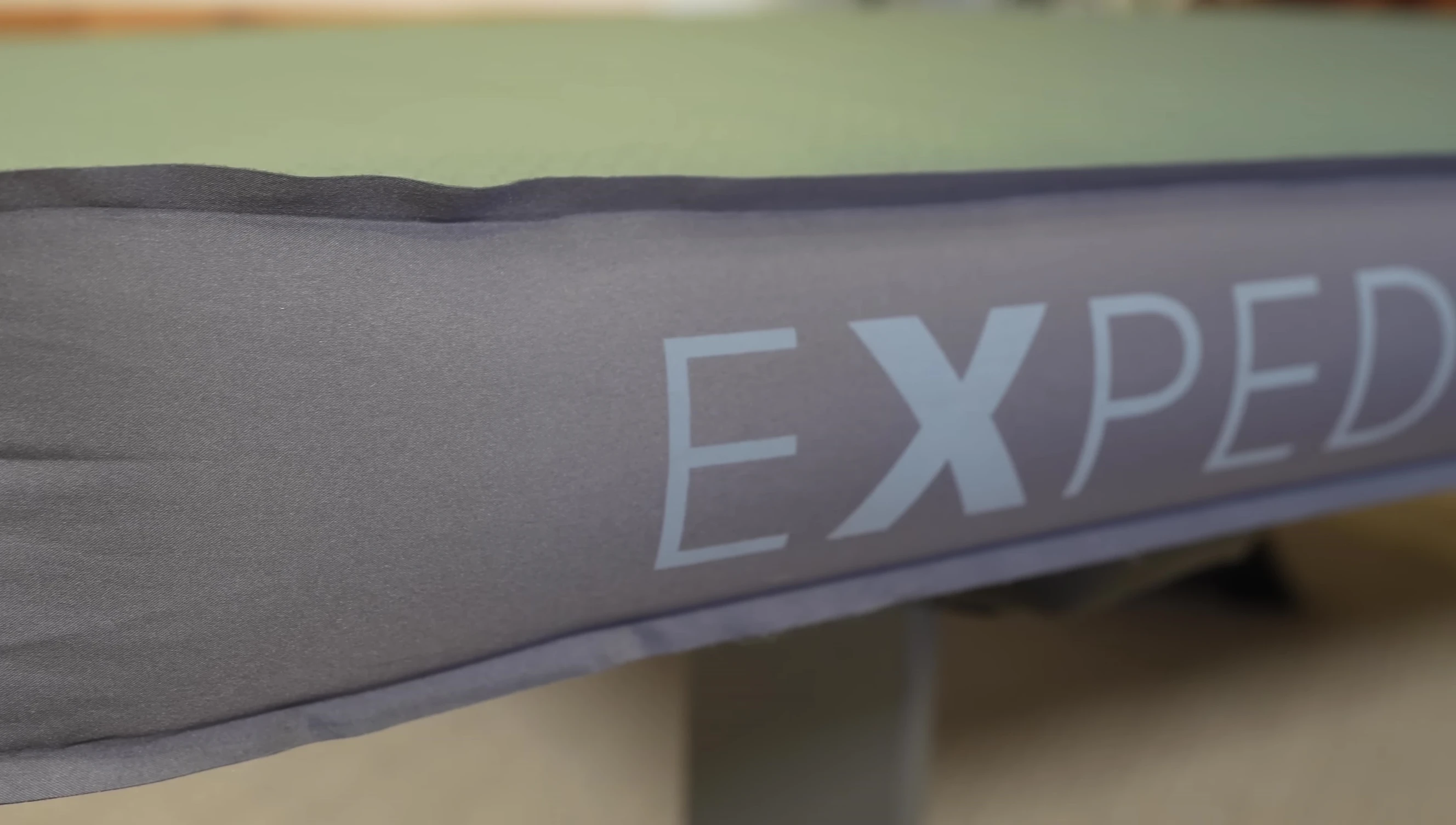 Close up showcasing the edge support of the Exped MegaMat Duo.