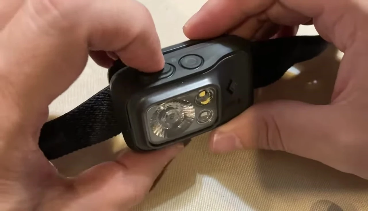 Demonstrating the double-tap to activate strobe