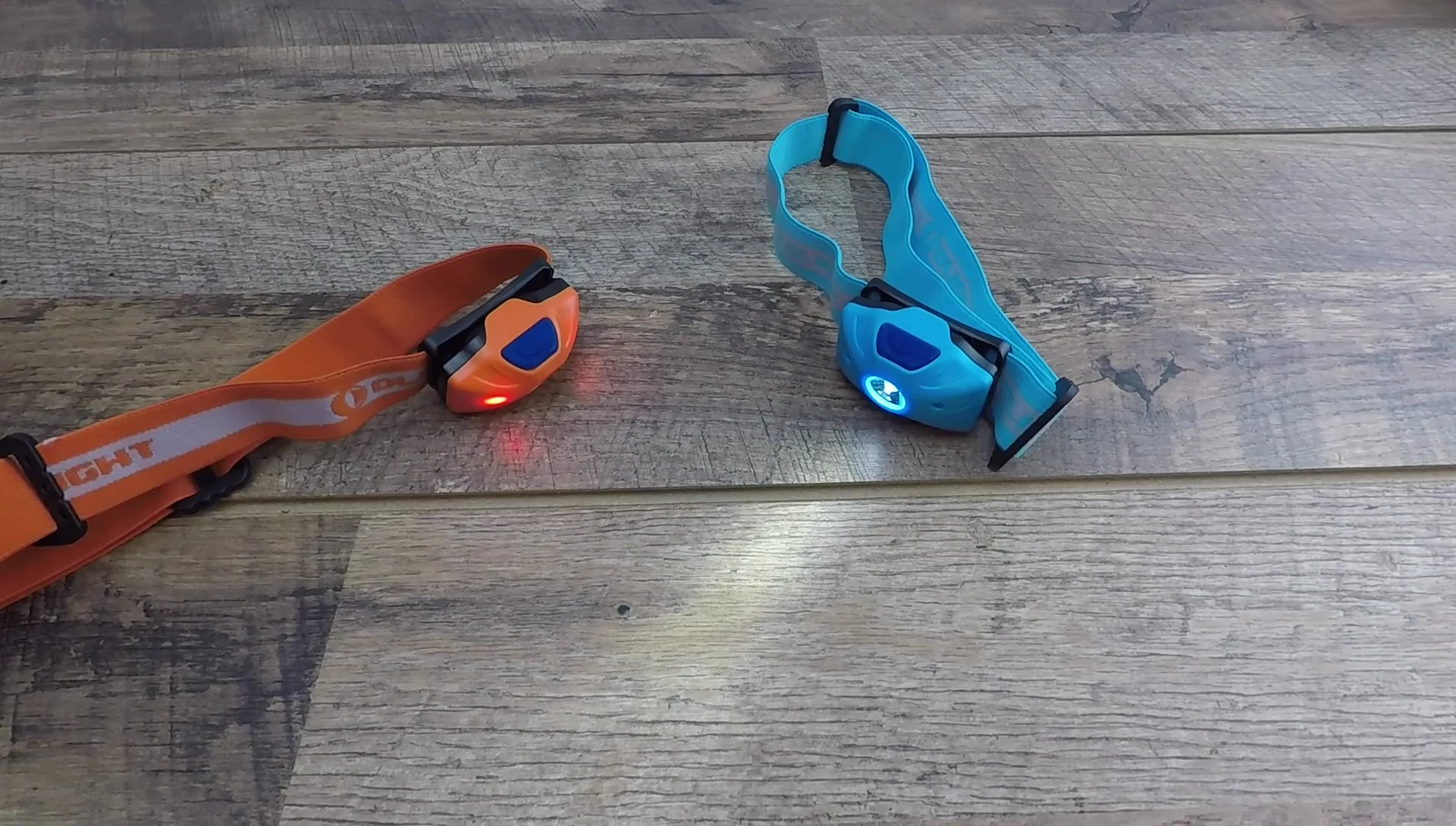 Different color variations of the Olight H05 shown