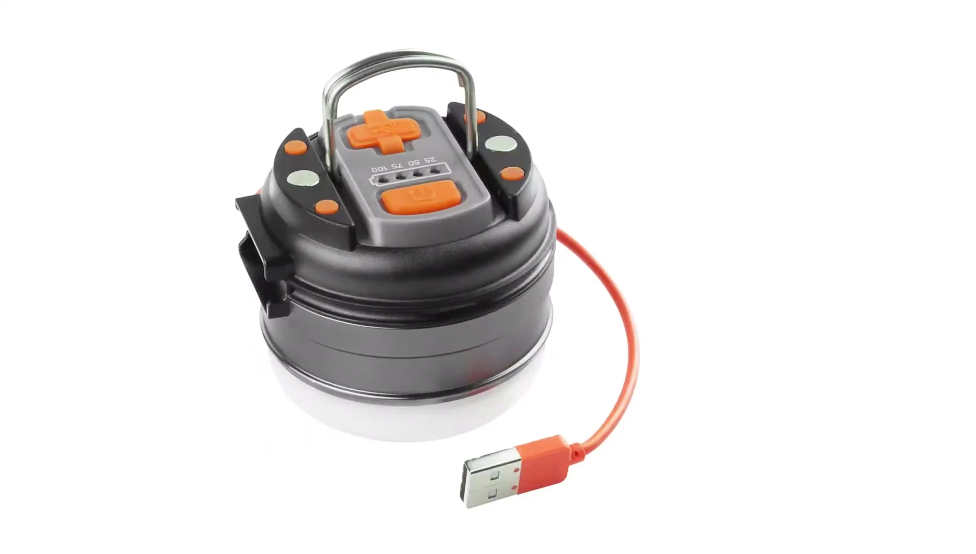 Wagon Tech Dome USB Lantern close-up showing its features